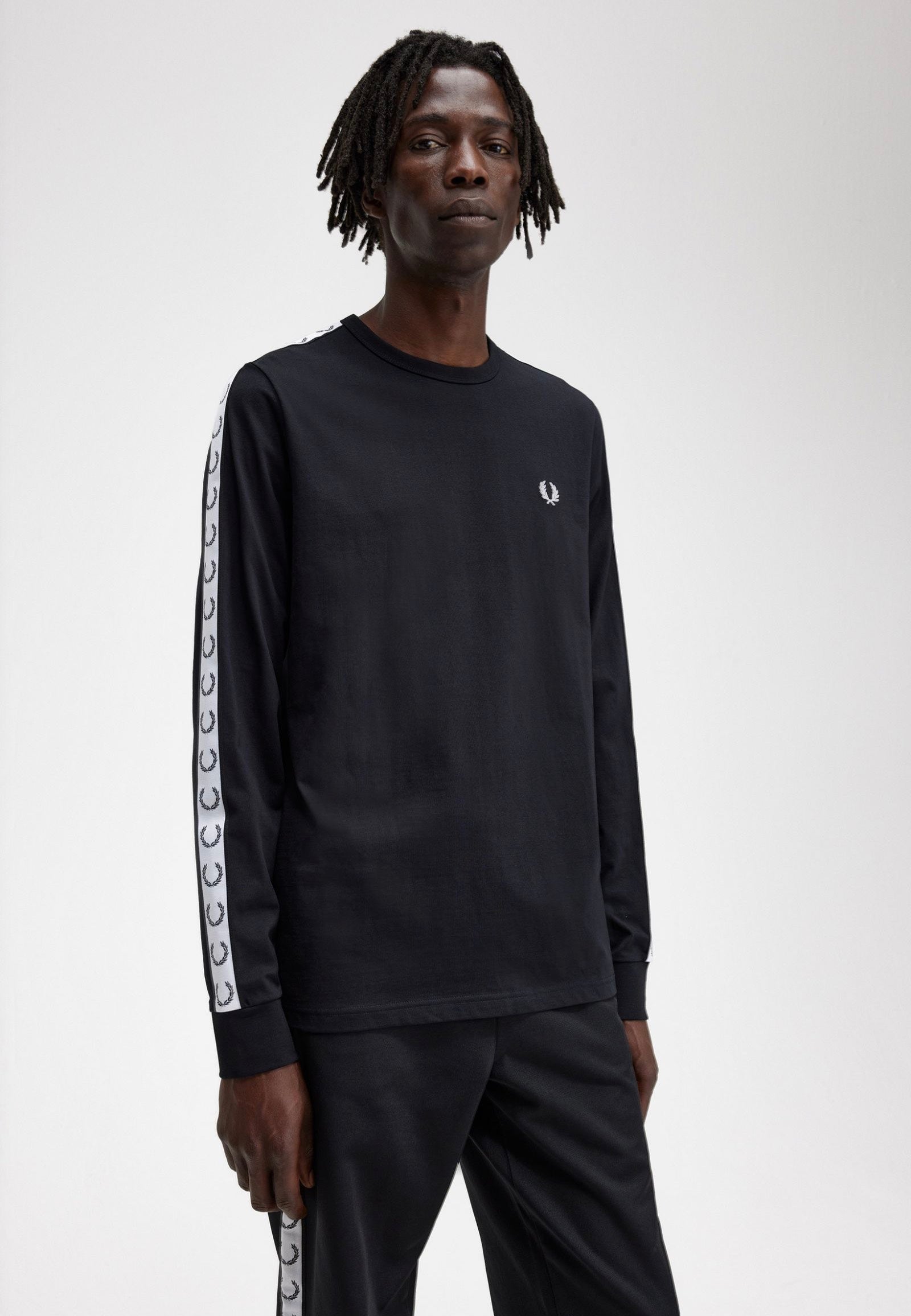 Fred Perry - Taped Black - Longsleeve | Men-Image