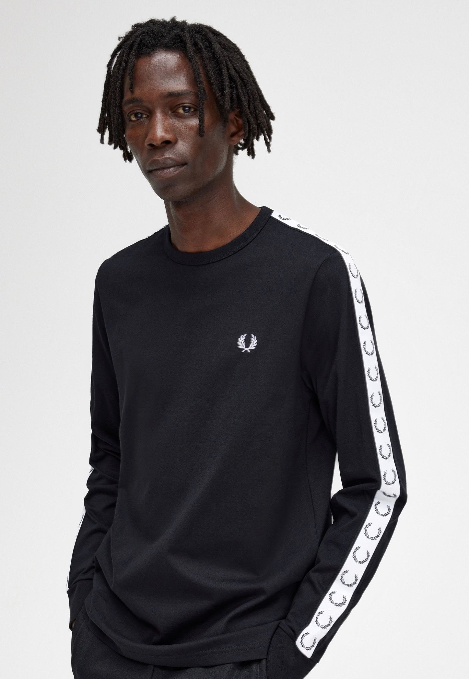 Fred Perry - Taped Black - Longsleeve | Men-Image