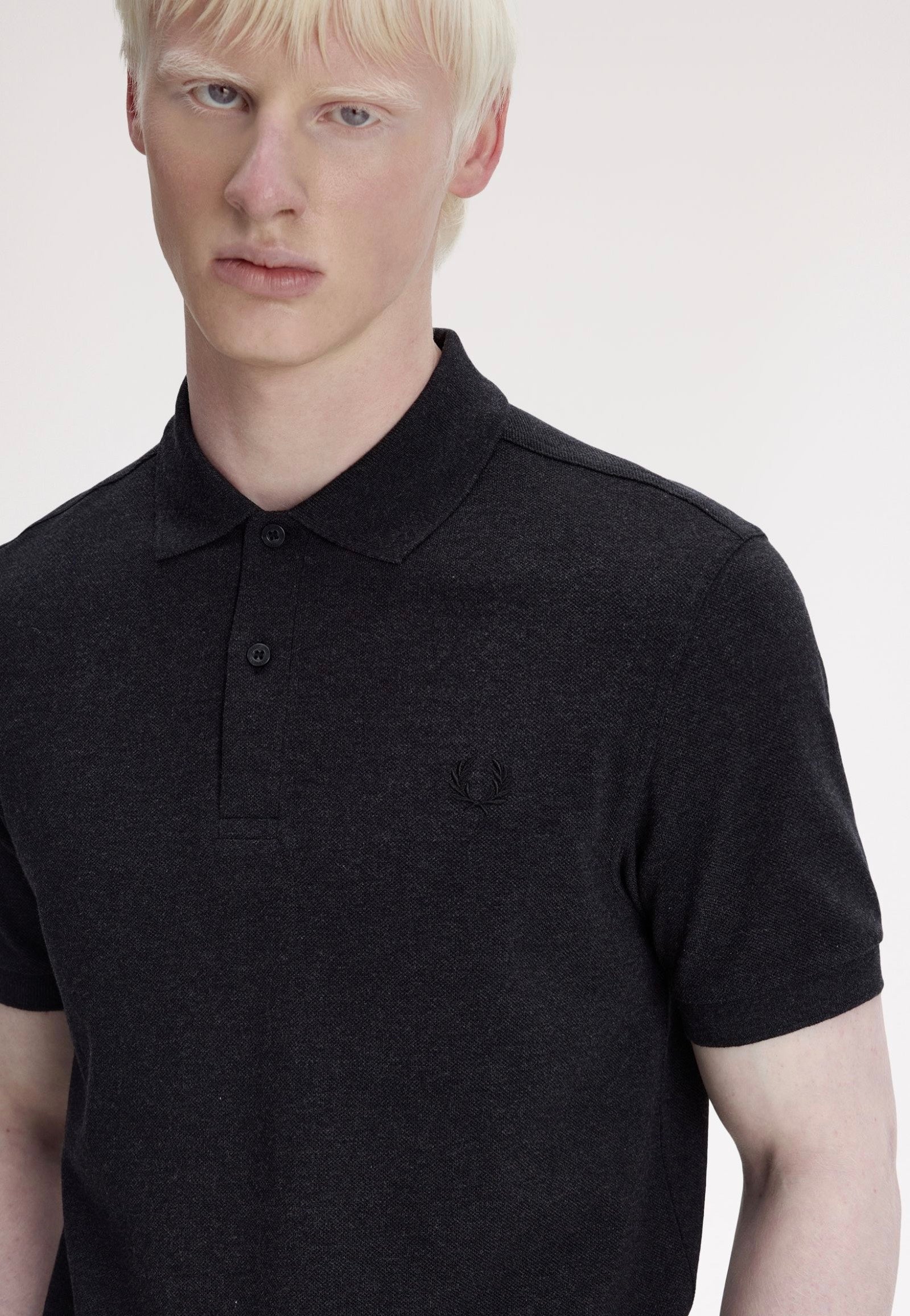Fred Perry - The Fred Perry Charcoal Marl/Black - Polo | Men-Image