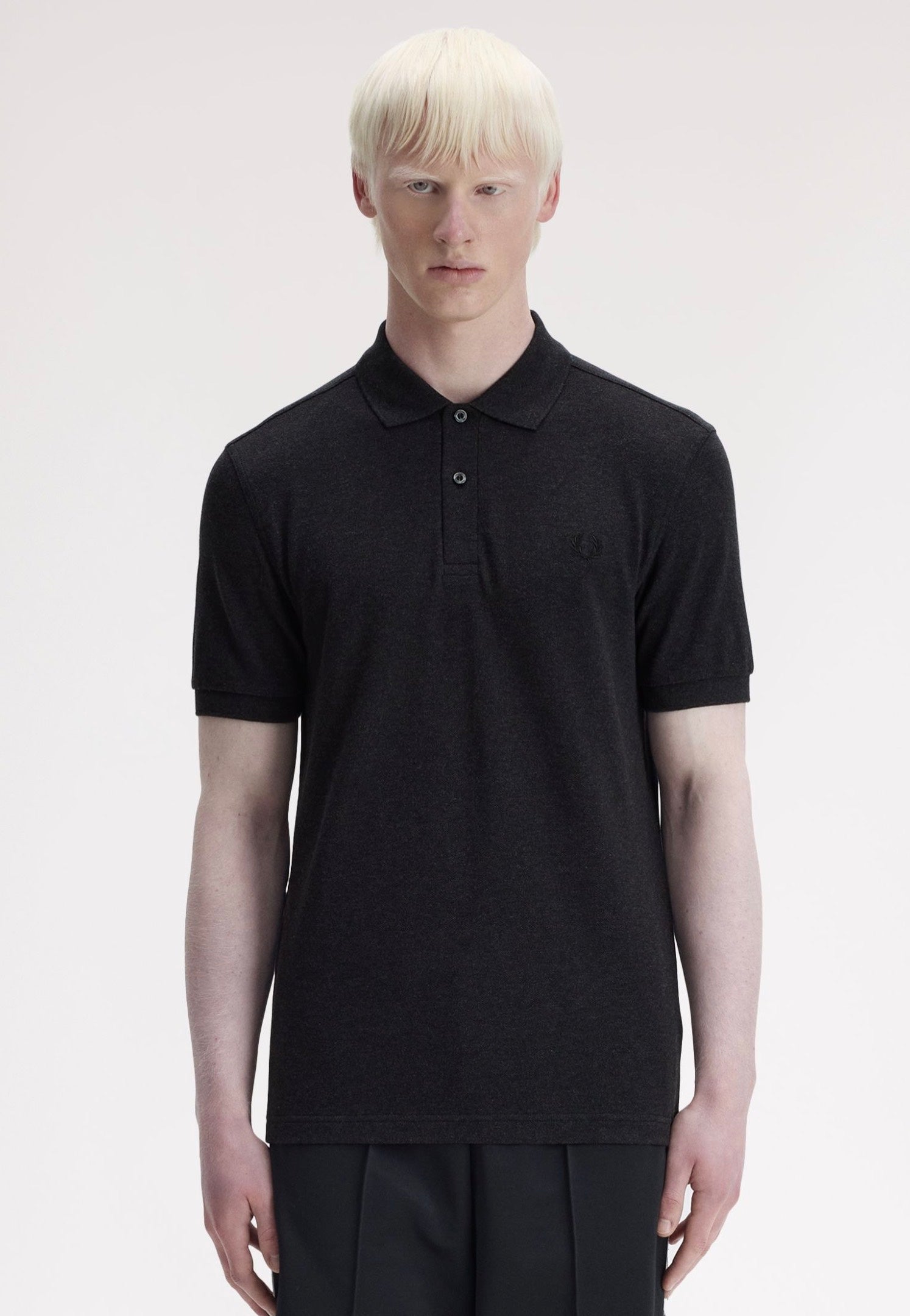 Fred Perry - The Fred Perry Charcoal Marl/Black - Polo | Men-Image