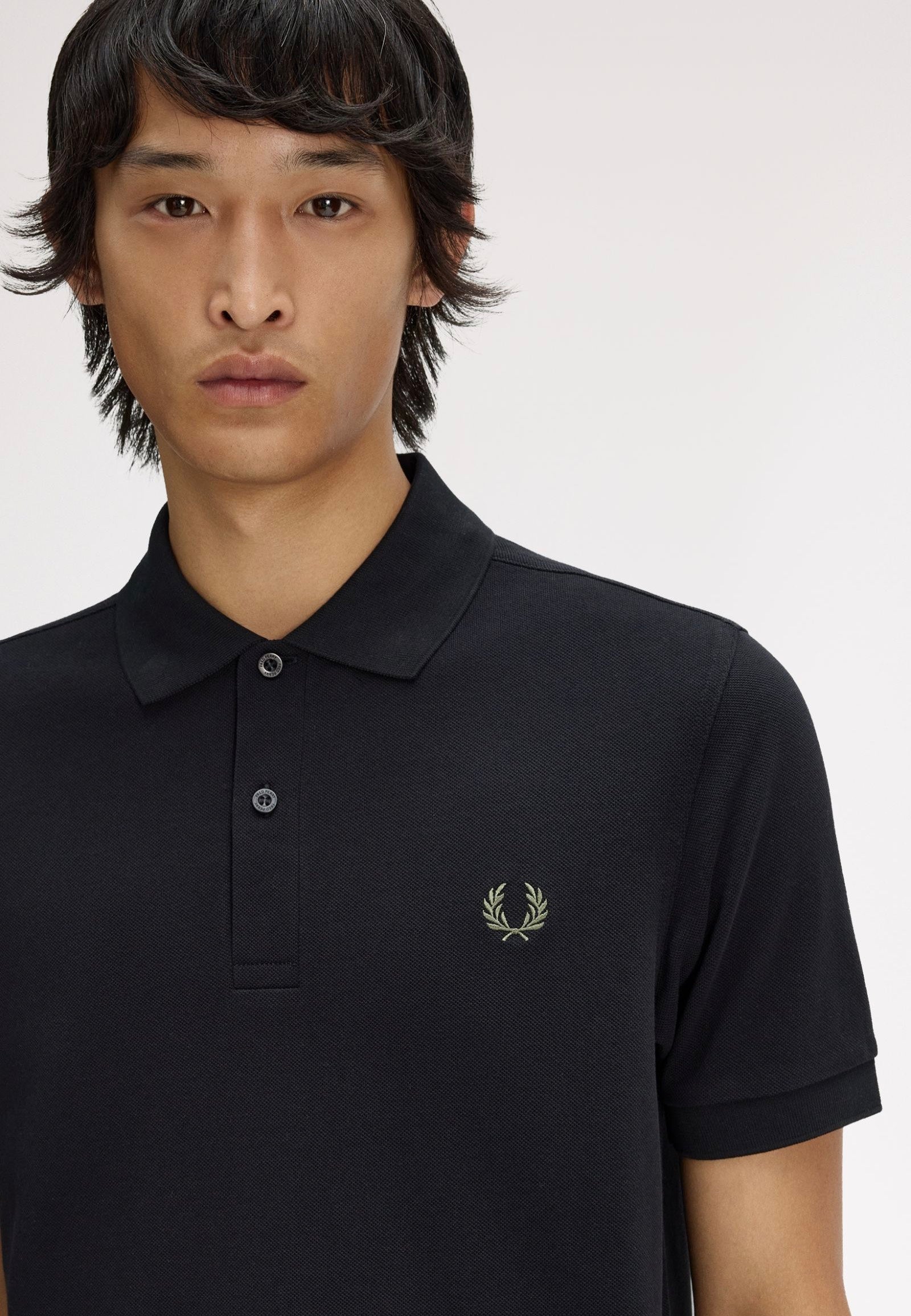 Fred Perry - The Fred Perry Black/Laurel Wreath Green - Polo | Men-Image