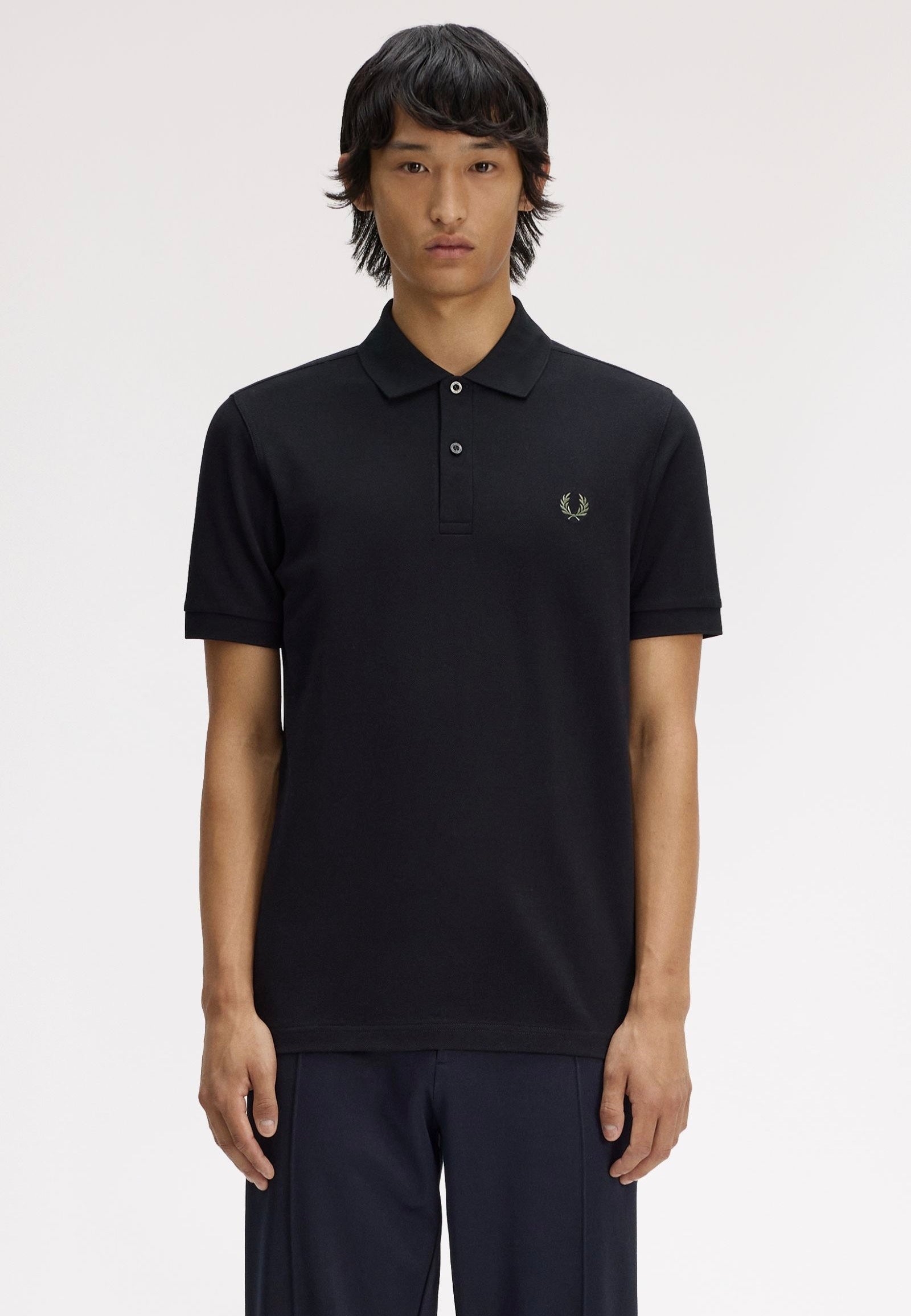 Fred Perry - The Fred Perry Black/Laurel Wreath Green - Polo | Men-Image