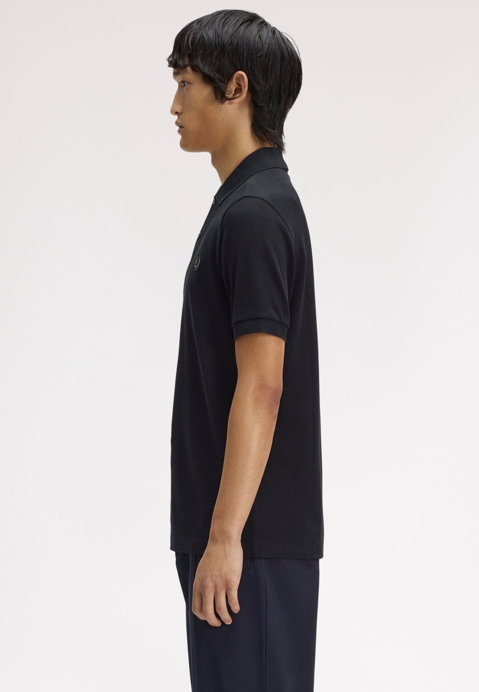 Fred Perry - The Fred Perry Black/Laurel Wreath Green - Polo | Men-Image