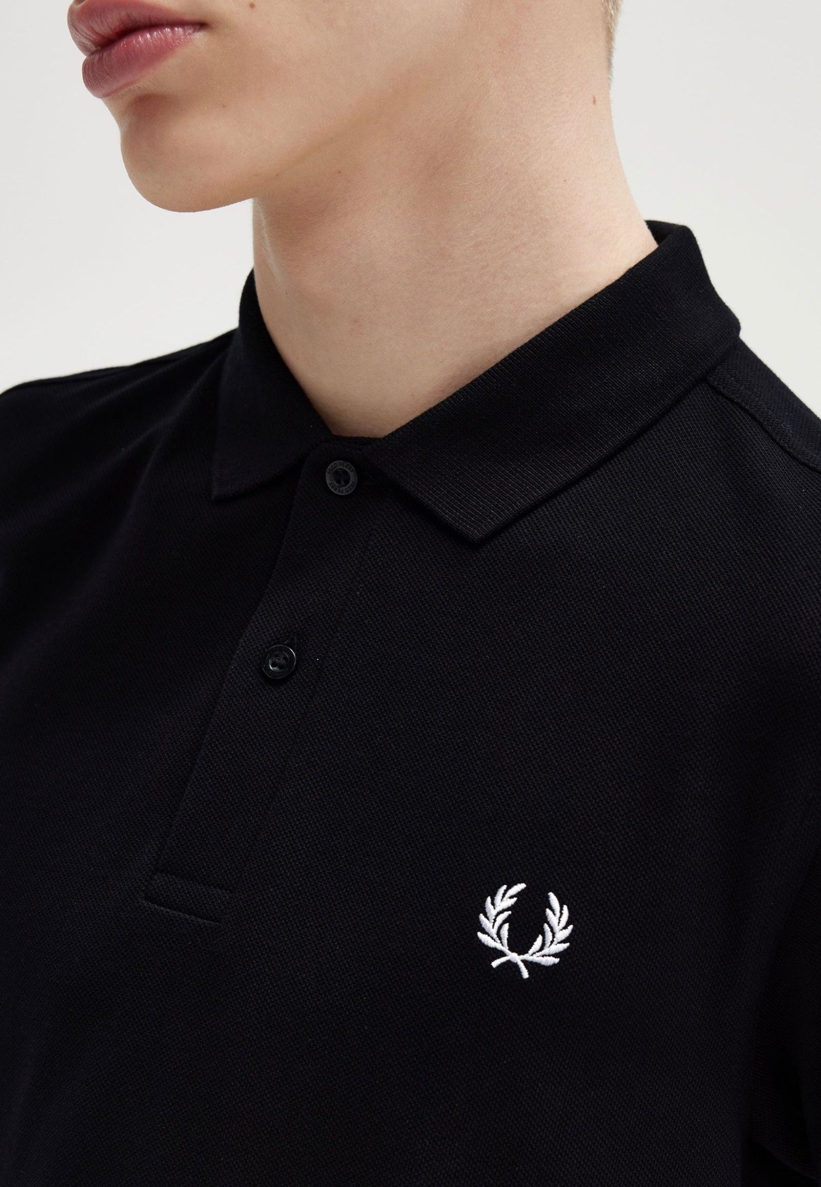 Fred Perry - Plain Black/Snow White - Polo | Men-Image