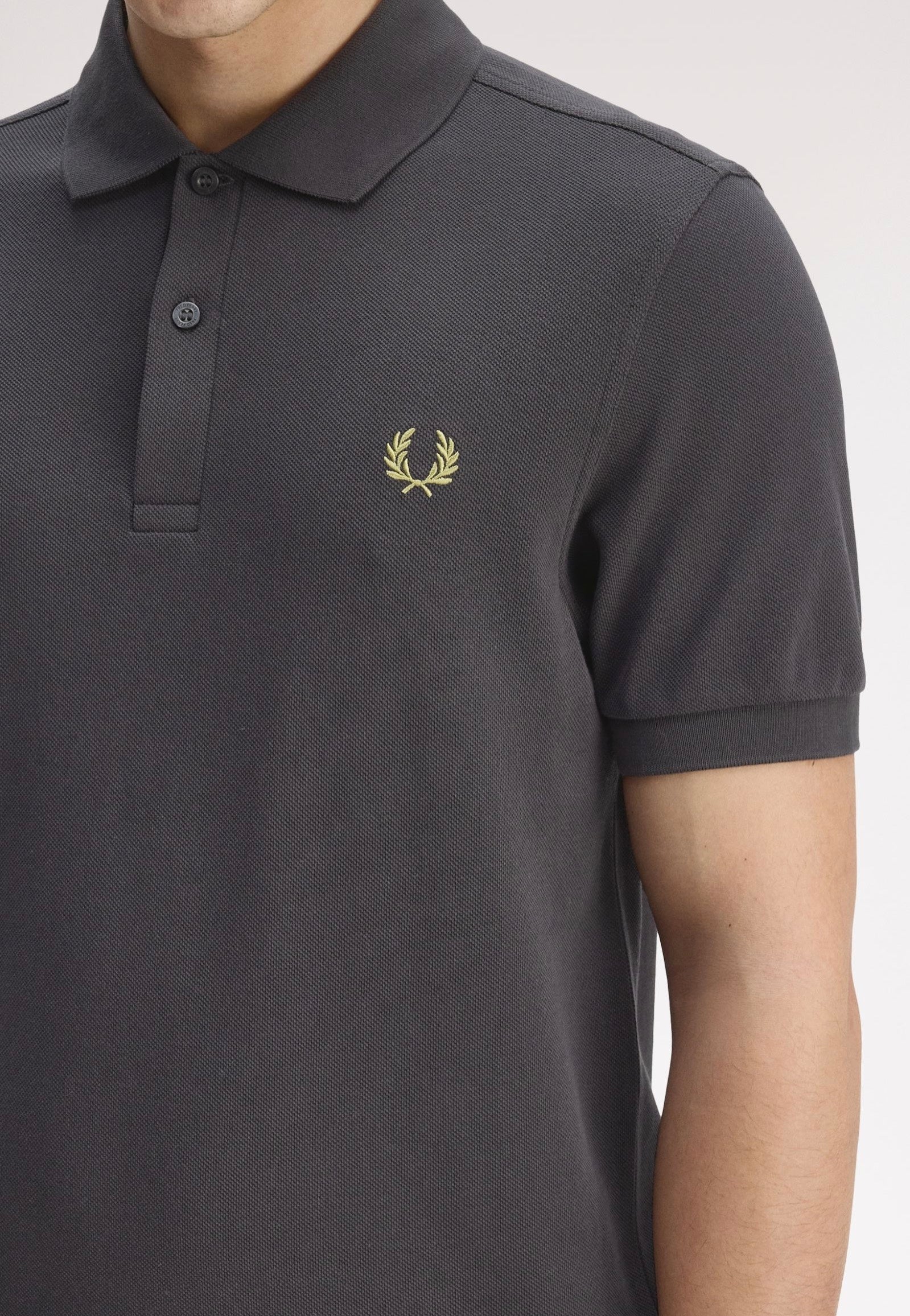 Fred Perry - The Fred Perry Anchor Grey/Tennis Ball Yellow - Polo | Men-Image