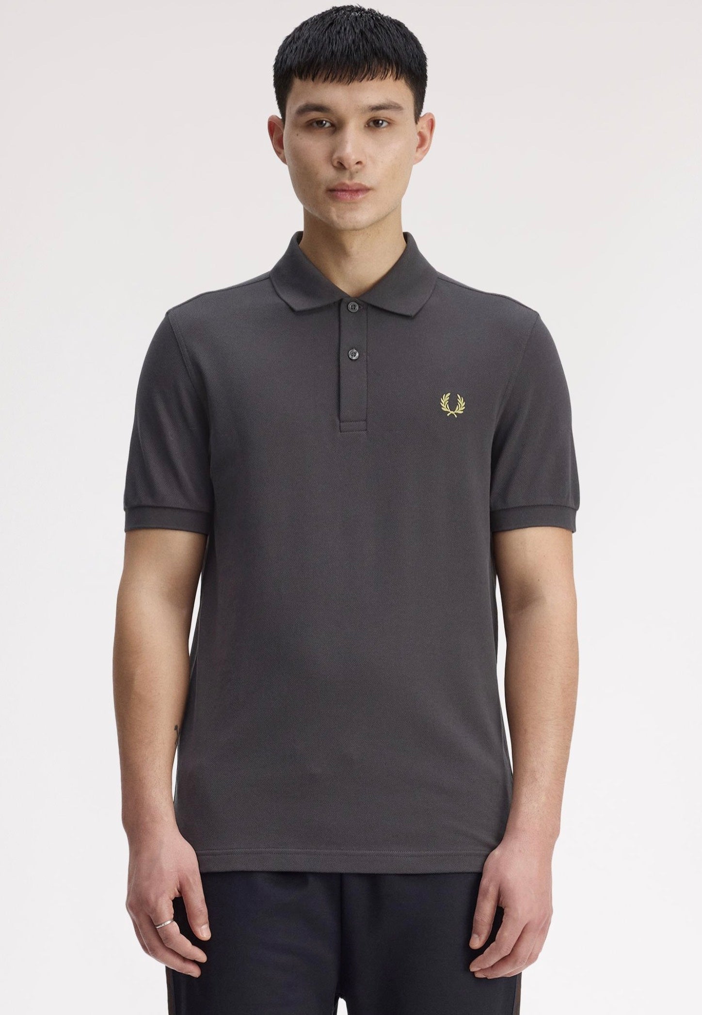 Fred Perry - The Fred Perry Anchor Grey/Tennis Ball Yellow - Polo | Men-Image