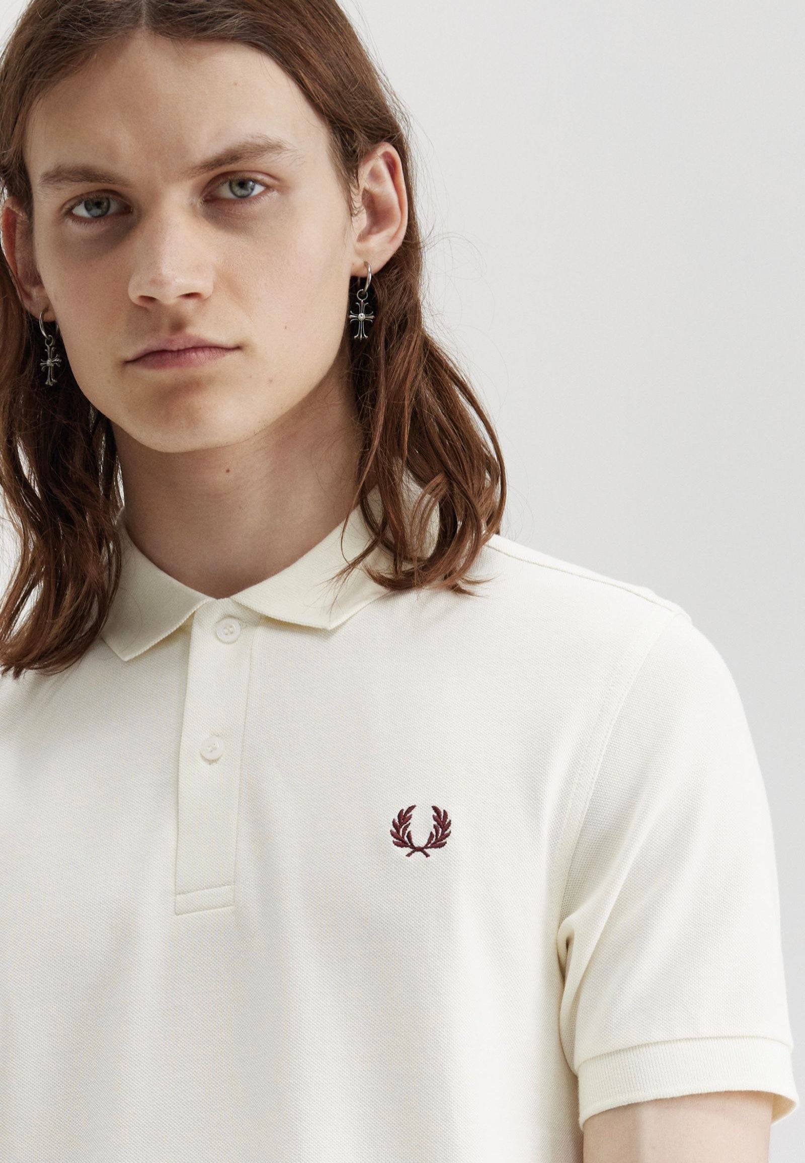Fred Perry - Plain Fred Perry Ecru/Oxblood - Polo | Men-Image