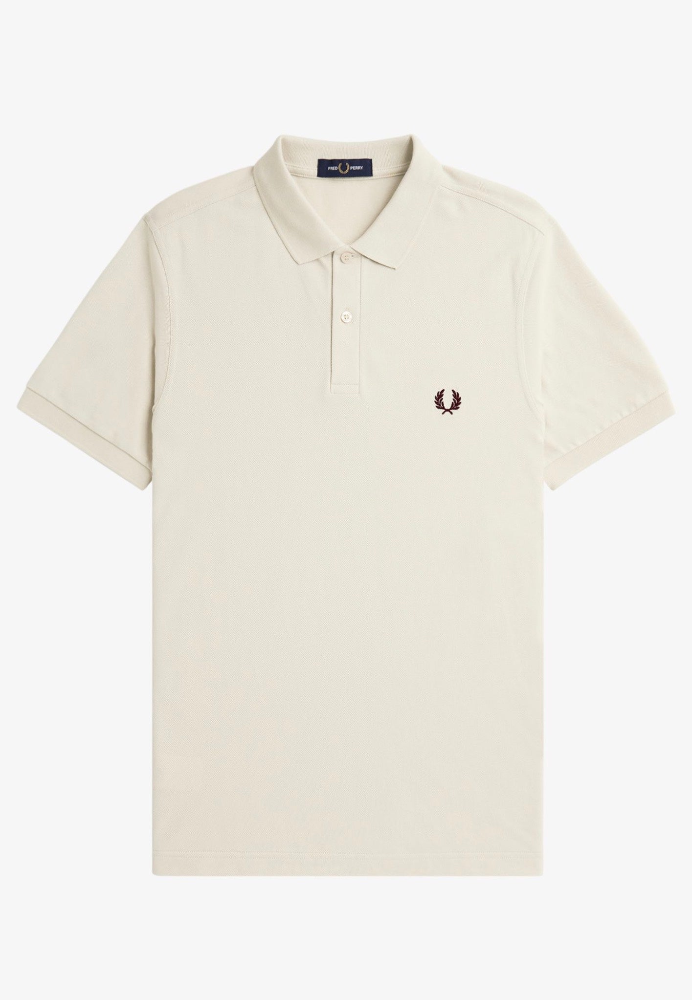 Fred Perry - Plain Fred Perry Ecru/Oxblood - Polo | Men-Image