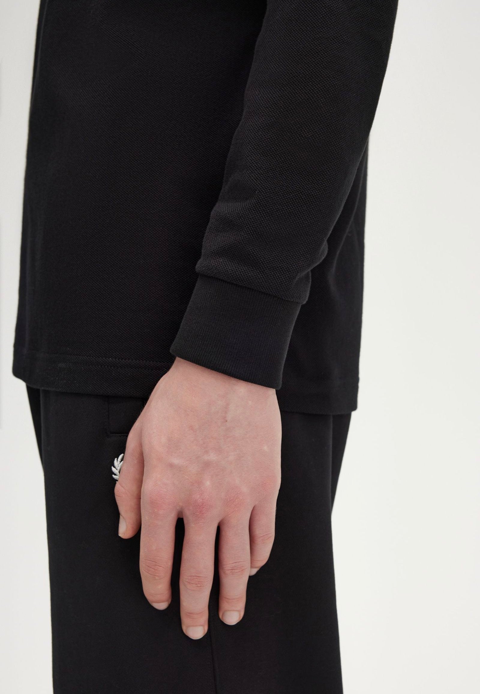 Fred Perry - Plain Black/White - Longsleeve | Men-Image