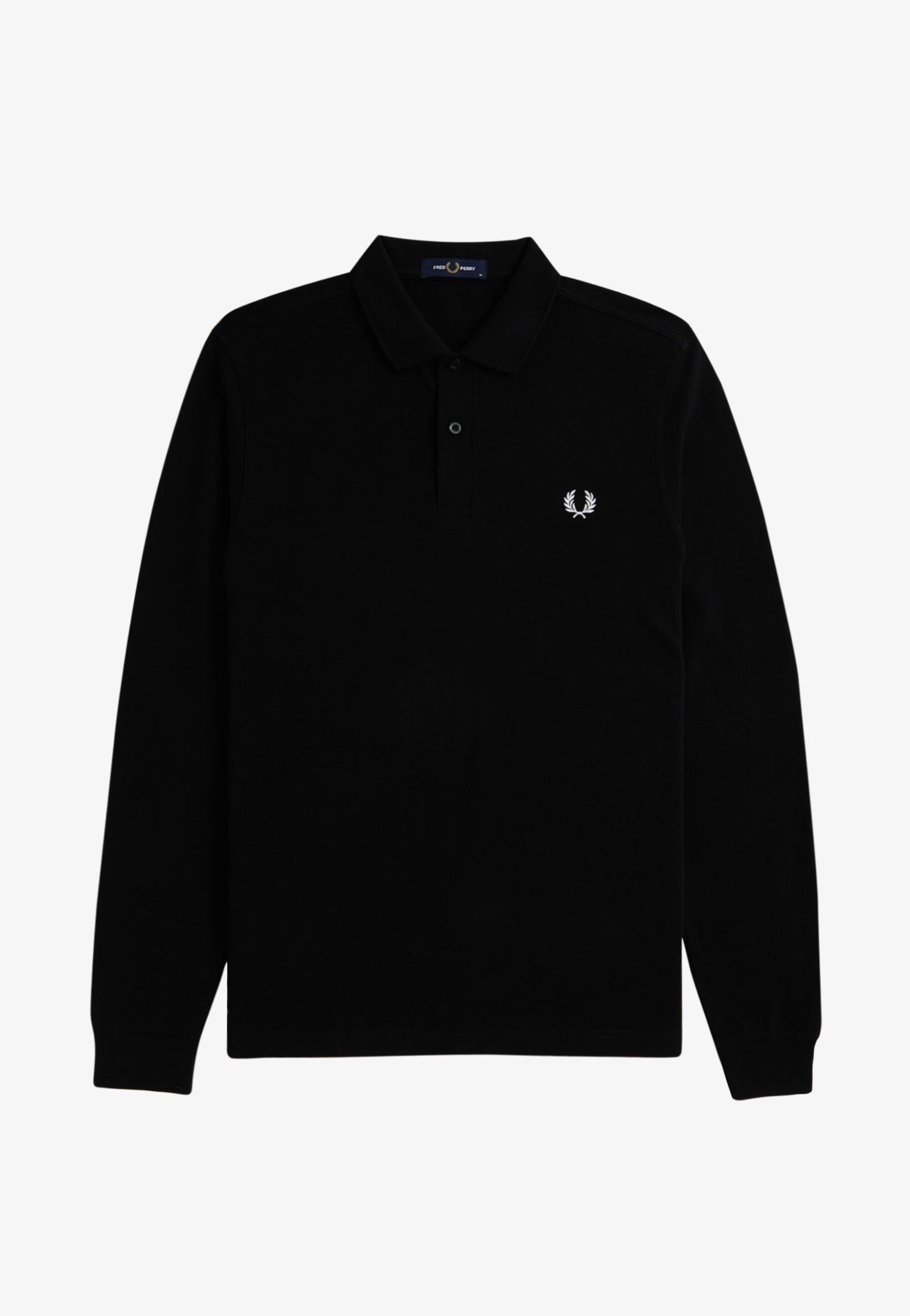 Fred Perry - Plain Black/White - Longsleeve | Men-Image