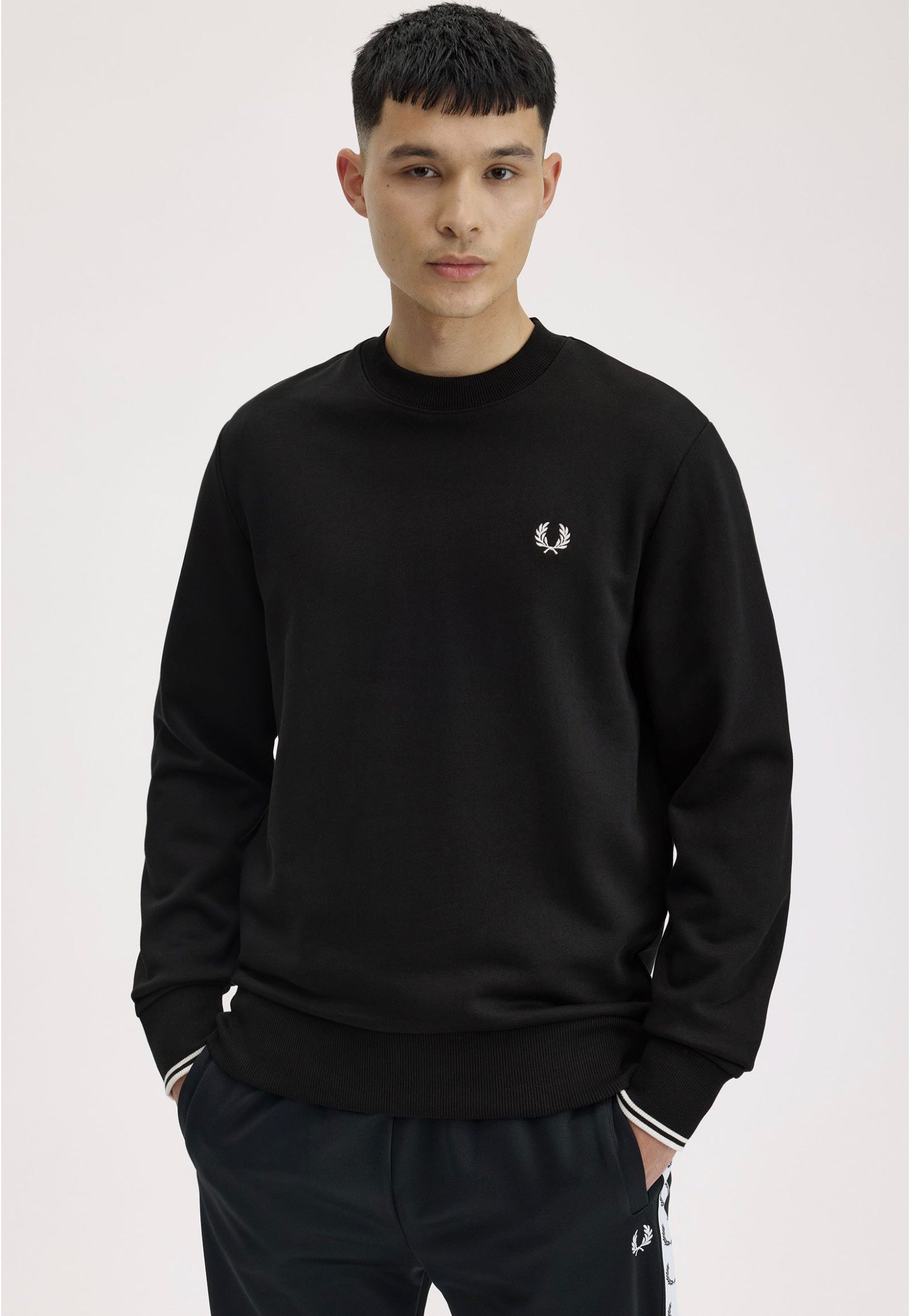 Fred Perry - Crew Neck Black - Sweater | Men-Image