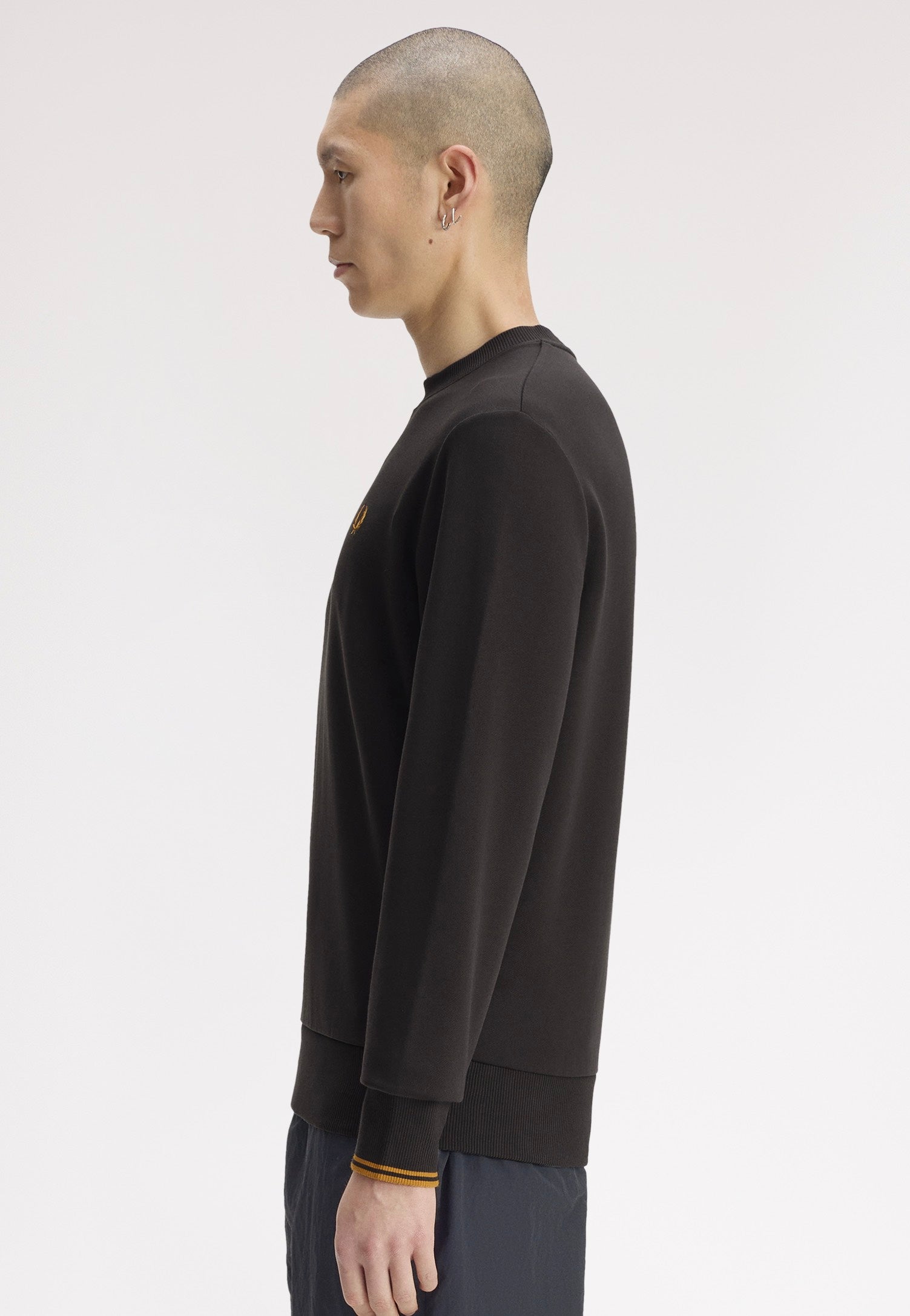 Fred Perry - Crew Neck Anchor Grey/Golden - Sweater | Men-Image