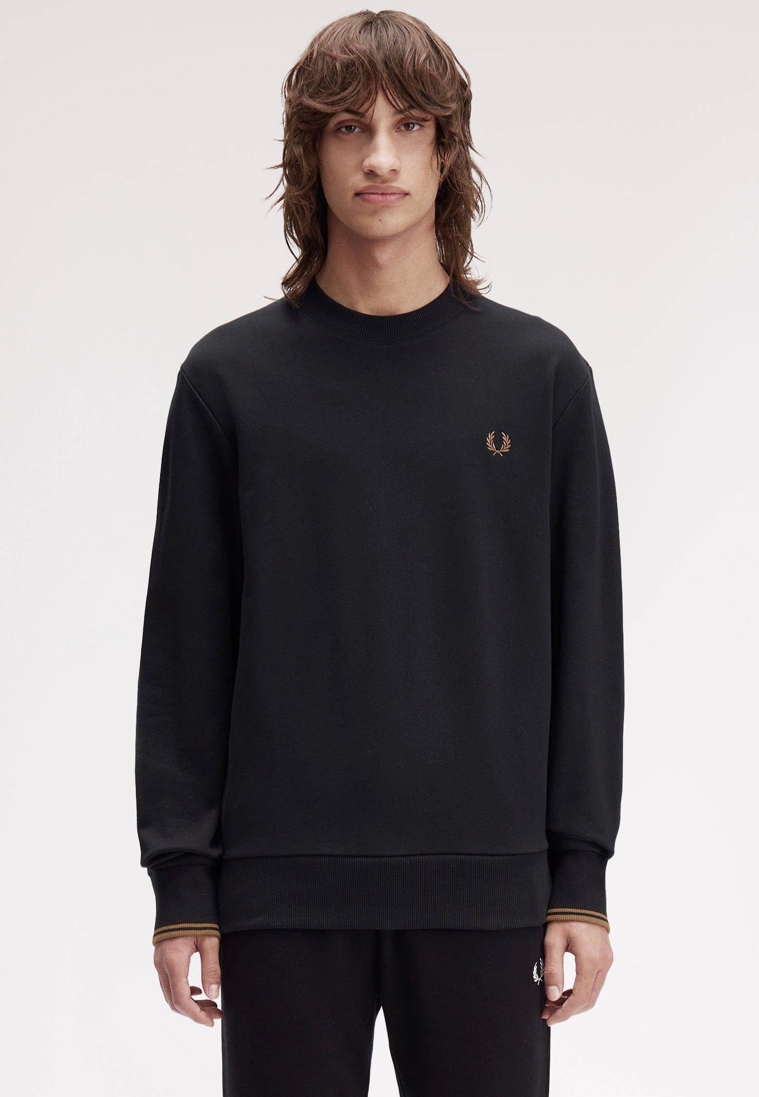 Fred Perry - Crew Neck Black/Shadedstone - Sweater | Men-Image