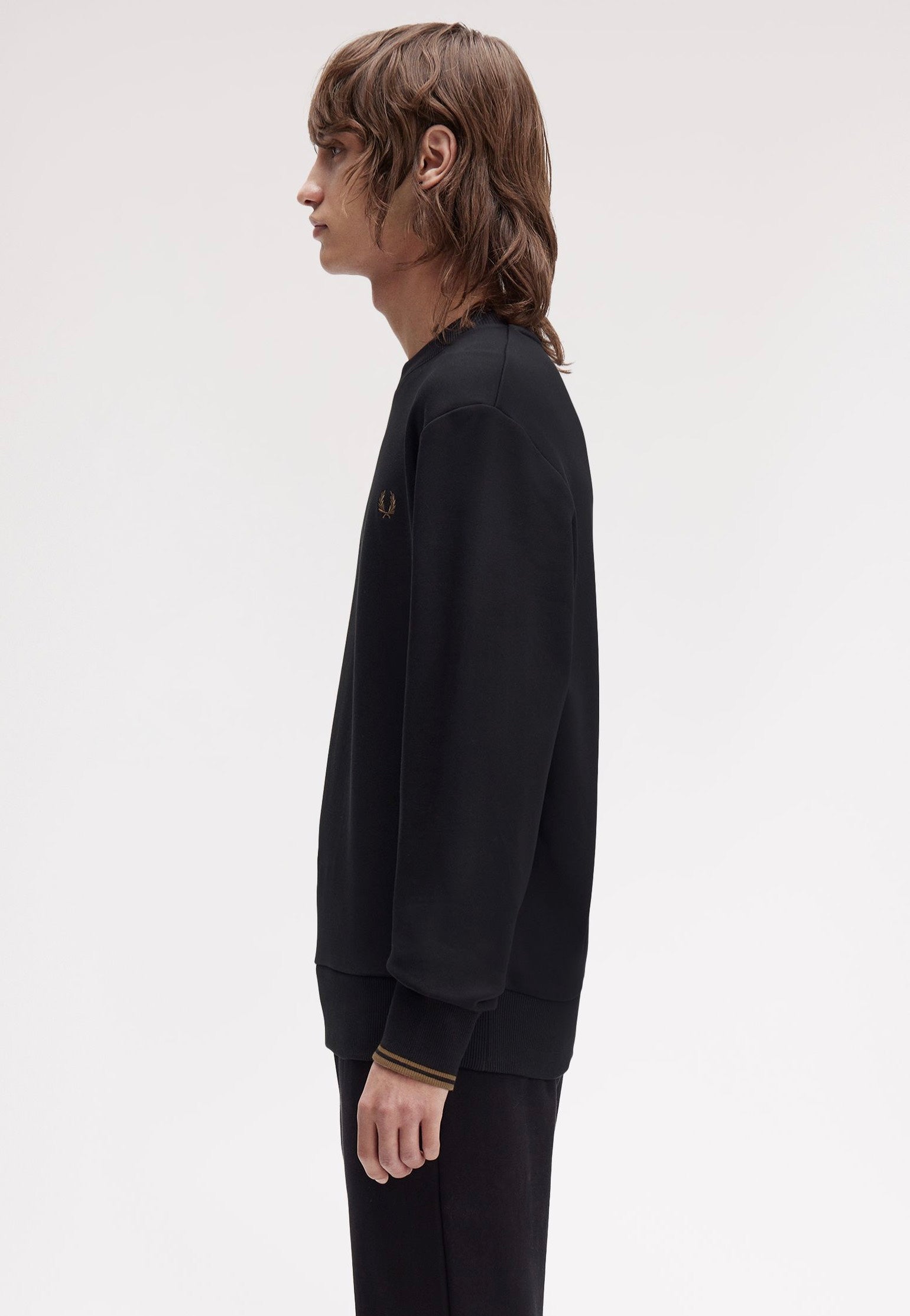 Fred Perry - Crew Neck Black/Shadedstone - Sweater | Men-Image