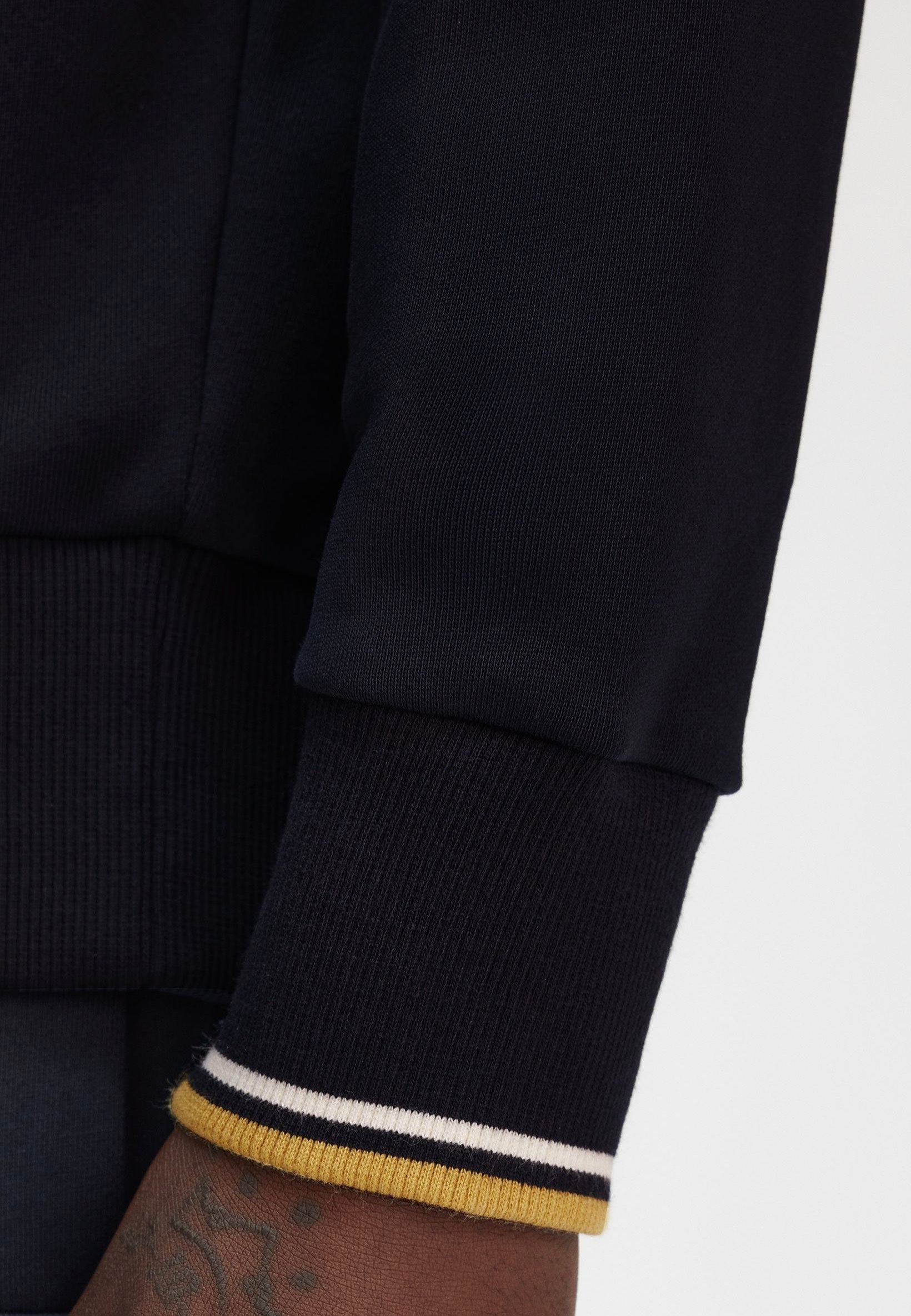 Fred Perry - Crew Neck Navy/Ecru/Honeycomb - Sweater | Men-Image