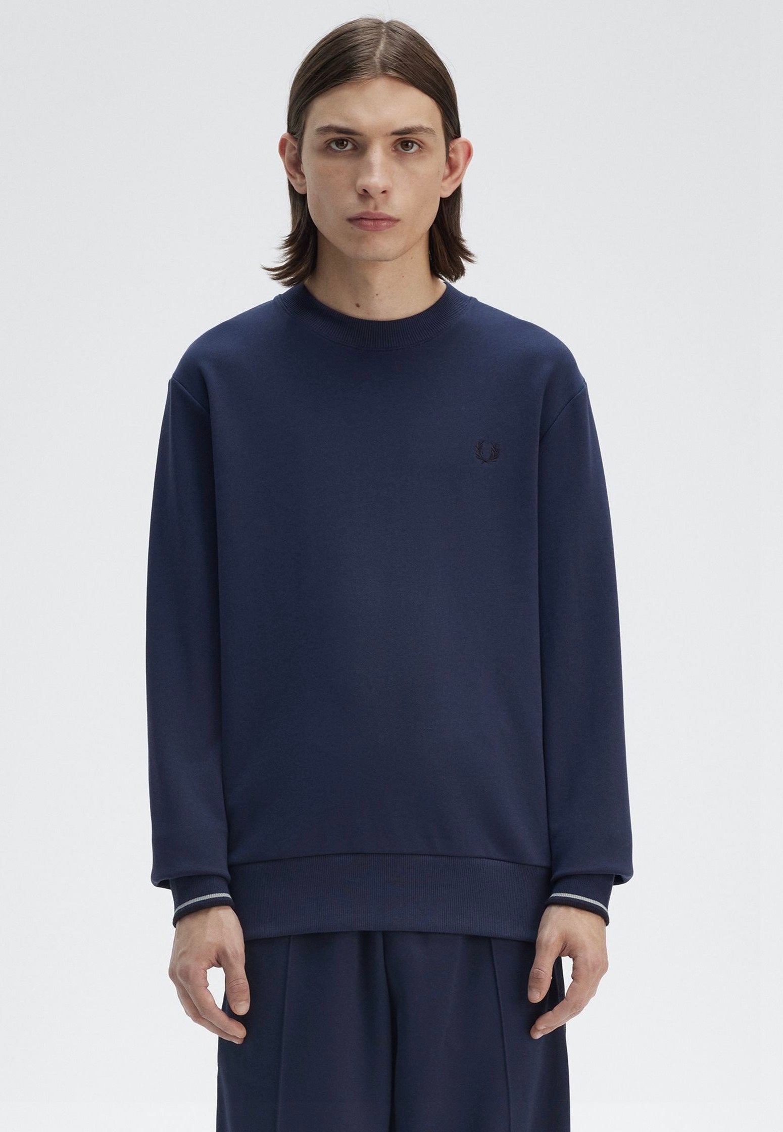 Fred Perry - Crew Neck Tennis Blue - Sweater | Men-Image
