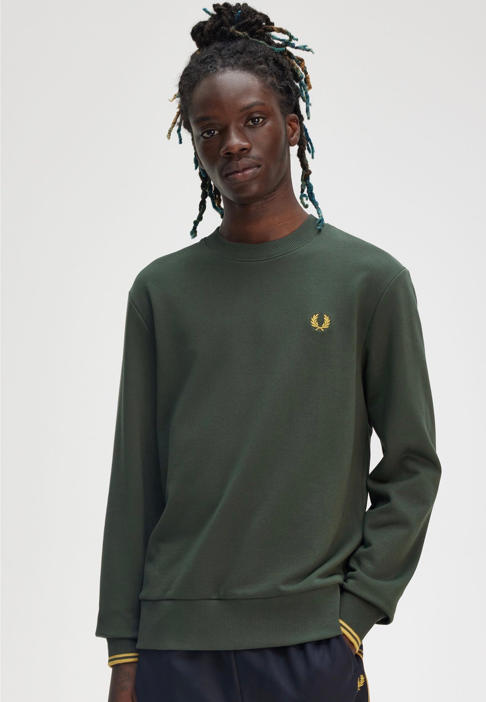 Fred Perry - Crew Neck Court Green - Sweater | Men-Image