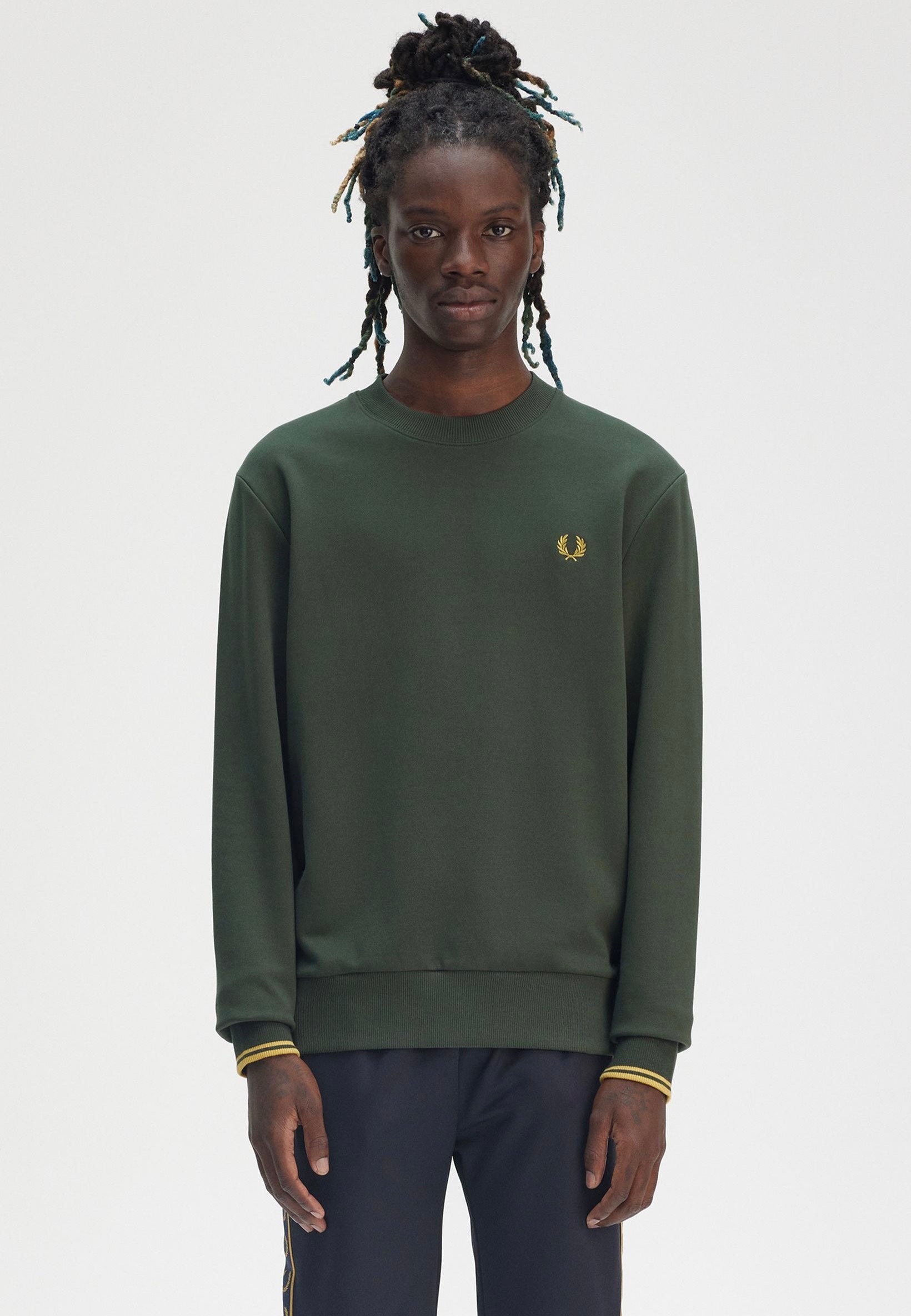 Fred Perry - Crew Neck Court Green - Sweater | Men-Image