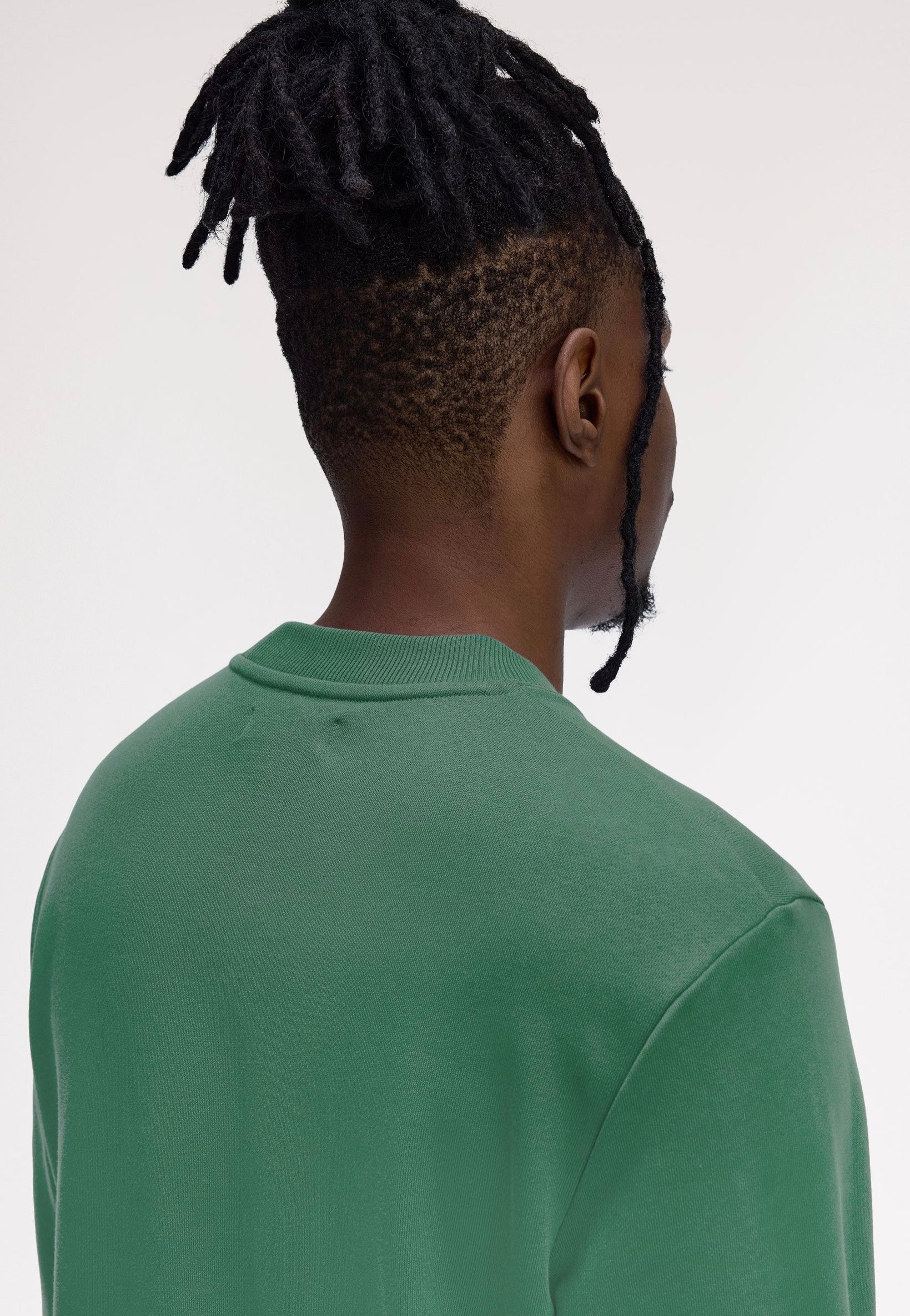 Fred Perry - Crew Neck Sport Green/Trackblue - Sweater | Men-Image