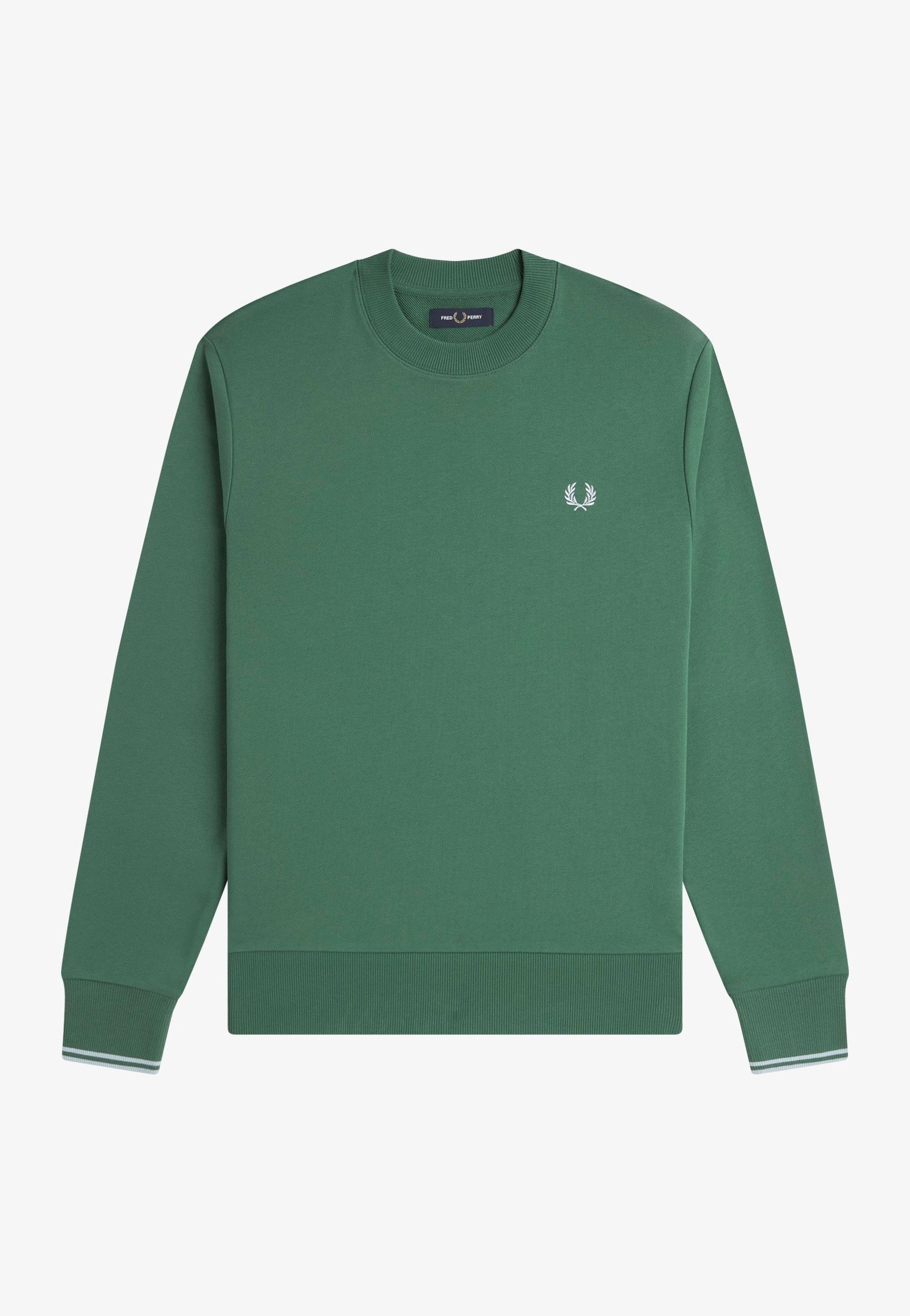 Fred Perry - Crew Neck Sport Green/Trackblue - Sweater | Men-Image