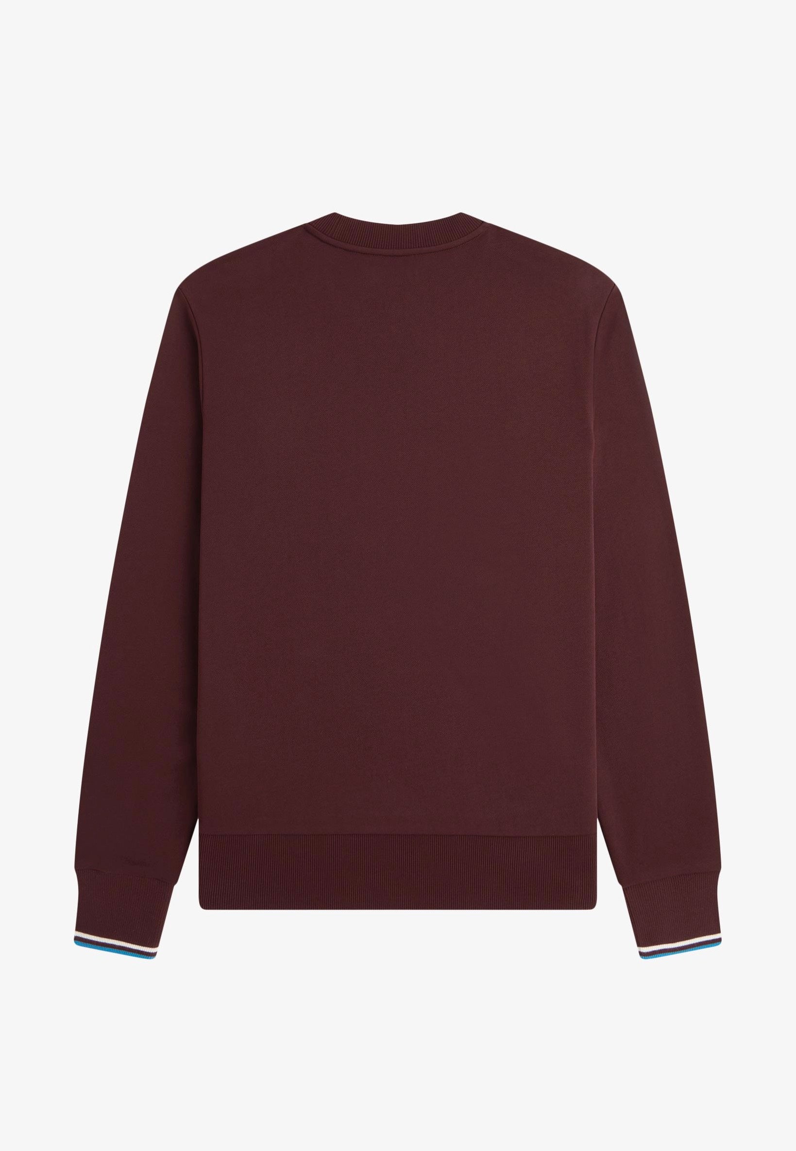 Fred Perry - Crew Neck Oxblood/Ecru/Court Blue - Sweater | Men-Image