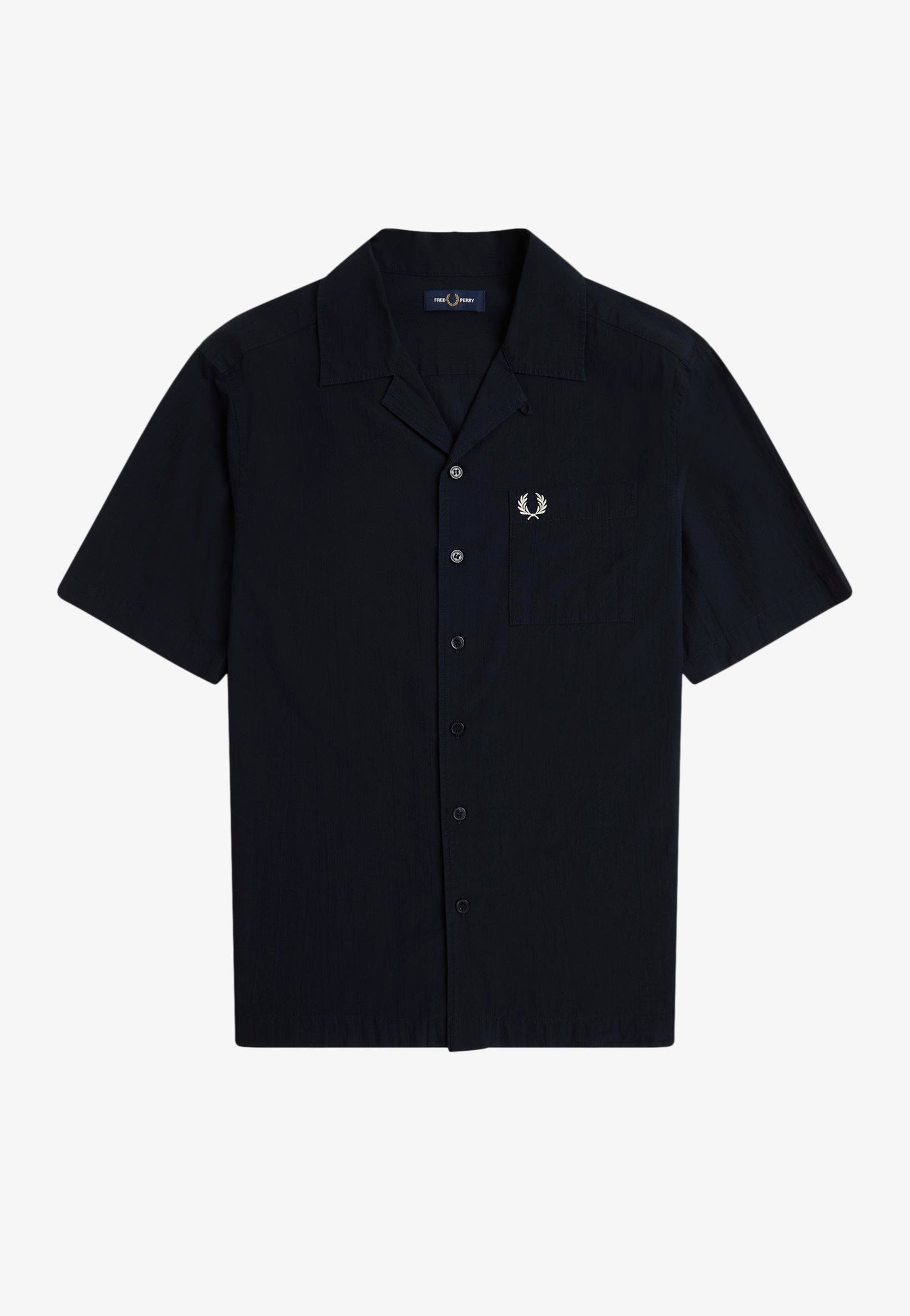 Fred Perry - Lightweight Texture Revere Collar Navy - Shirt | Men-Image
