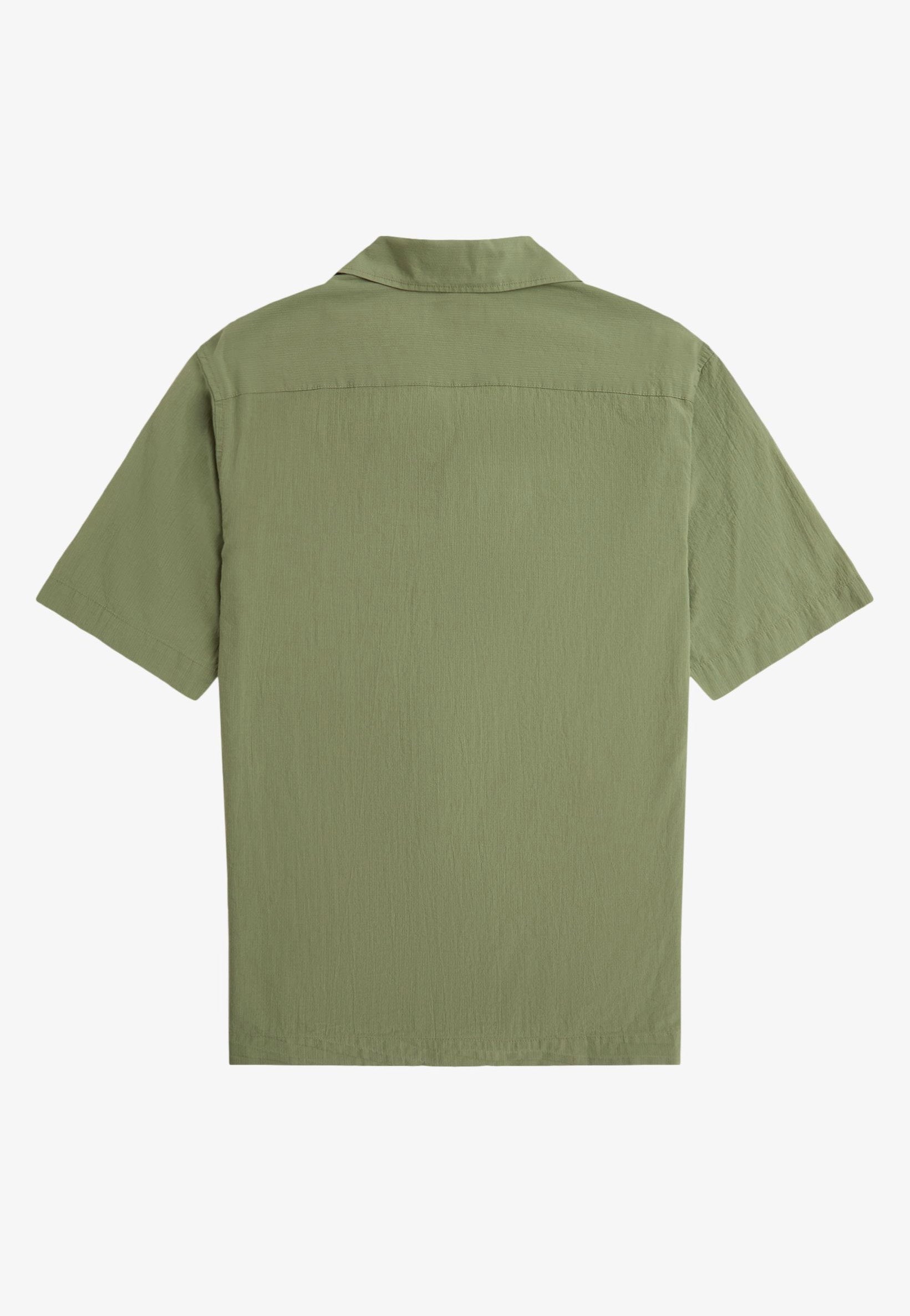 Fred Perry - Lightweight Texture Revere Collar Olive Mint - Shirt | Men-Image
