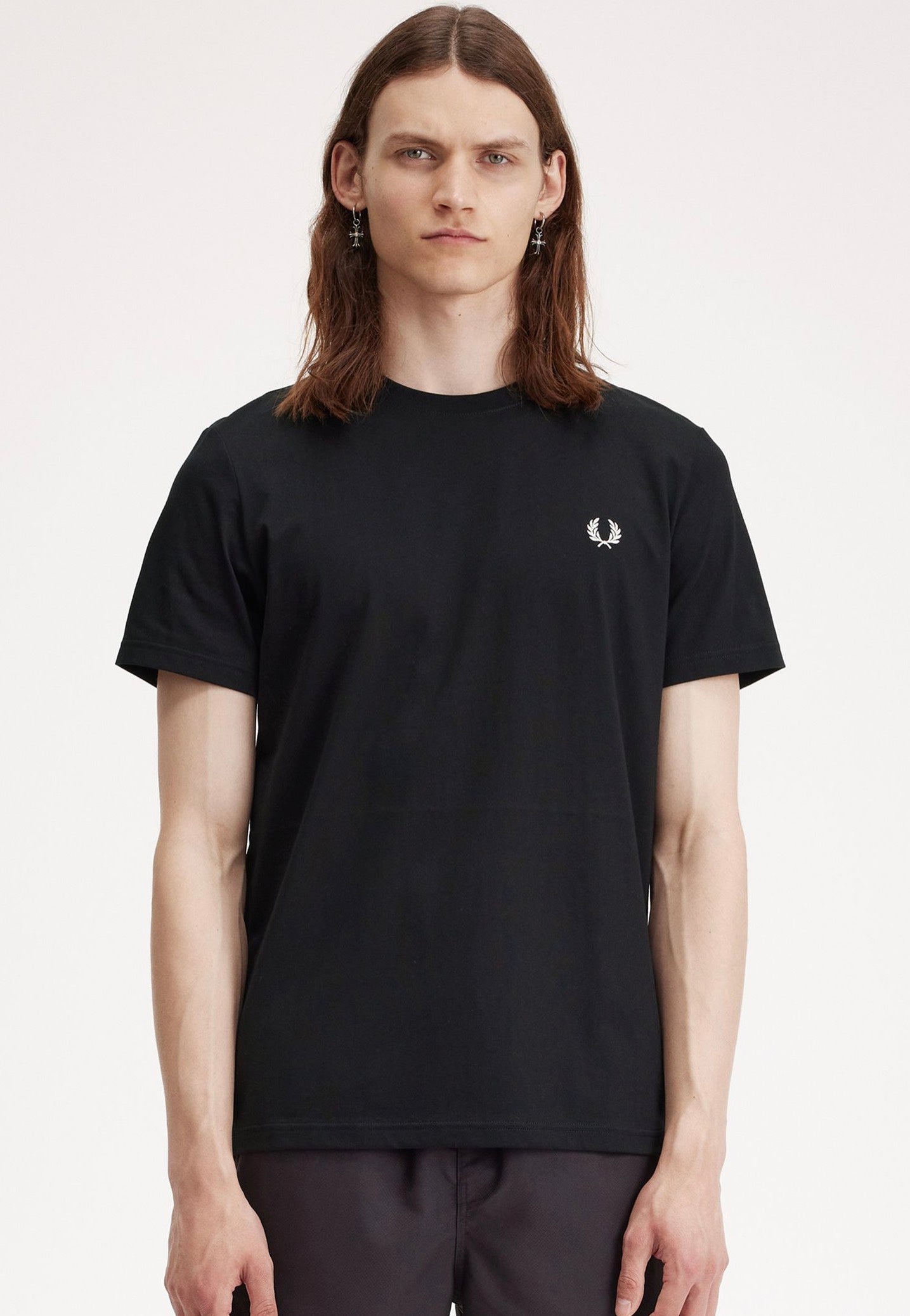Fred Perry - Rear Powder Laurel Graphic Black - T-Shirt