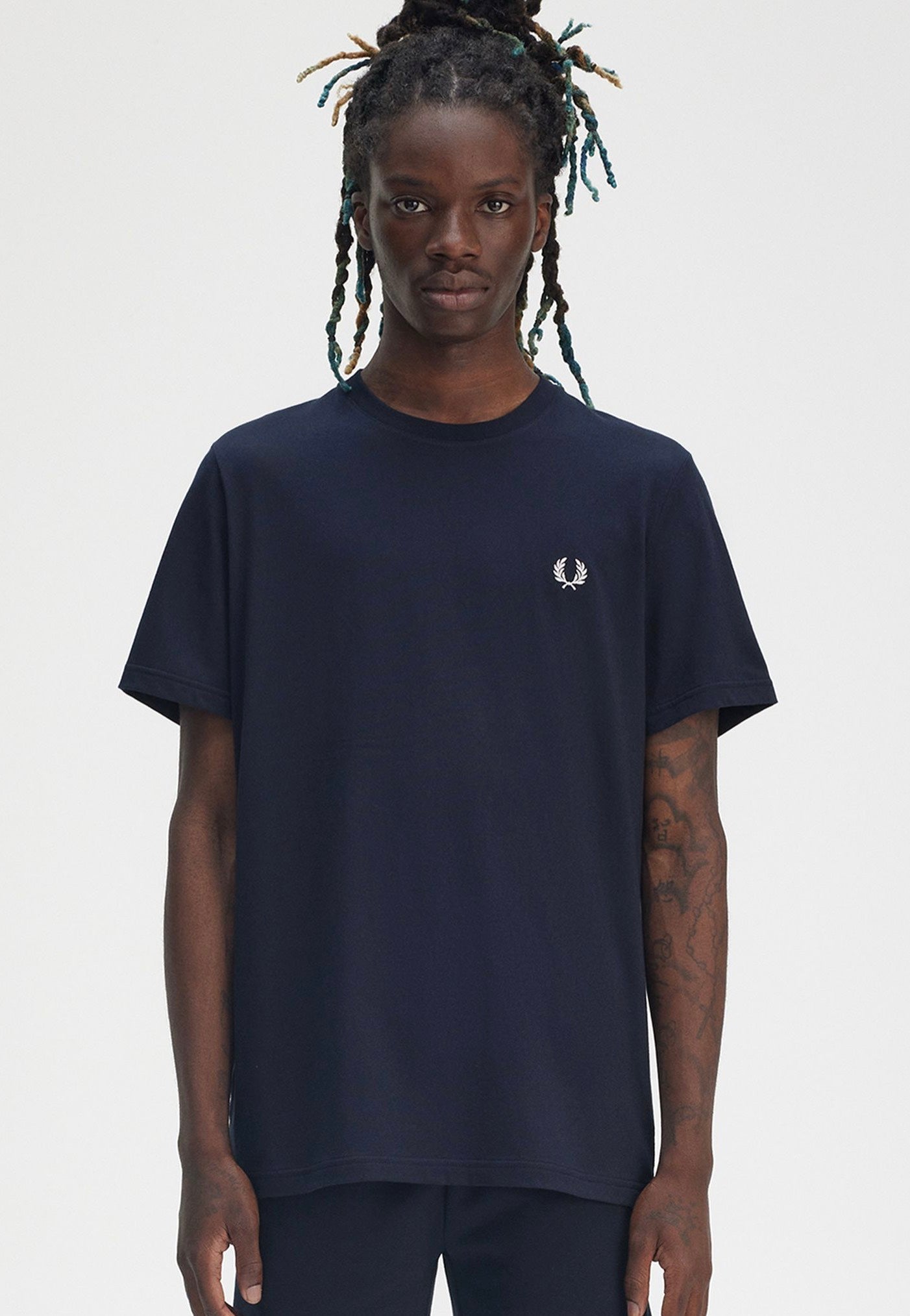 Fred Perry - Rear Powder Laurel Graphic Navy - T-Shirt