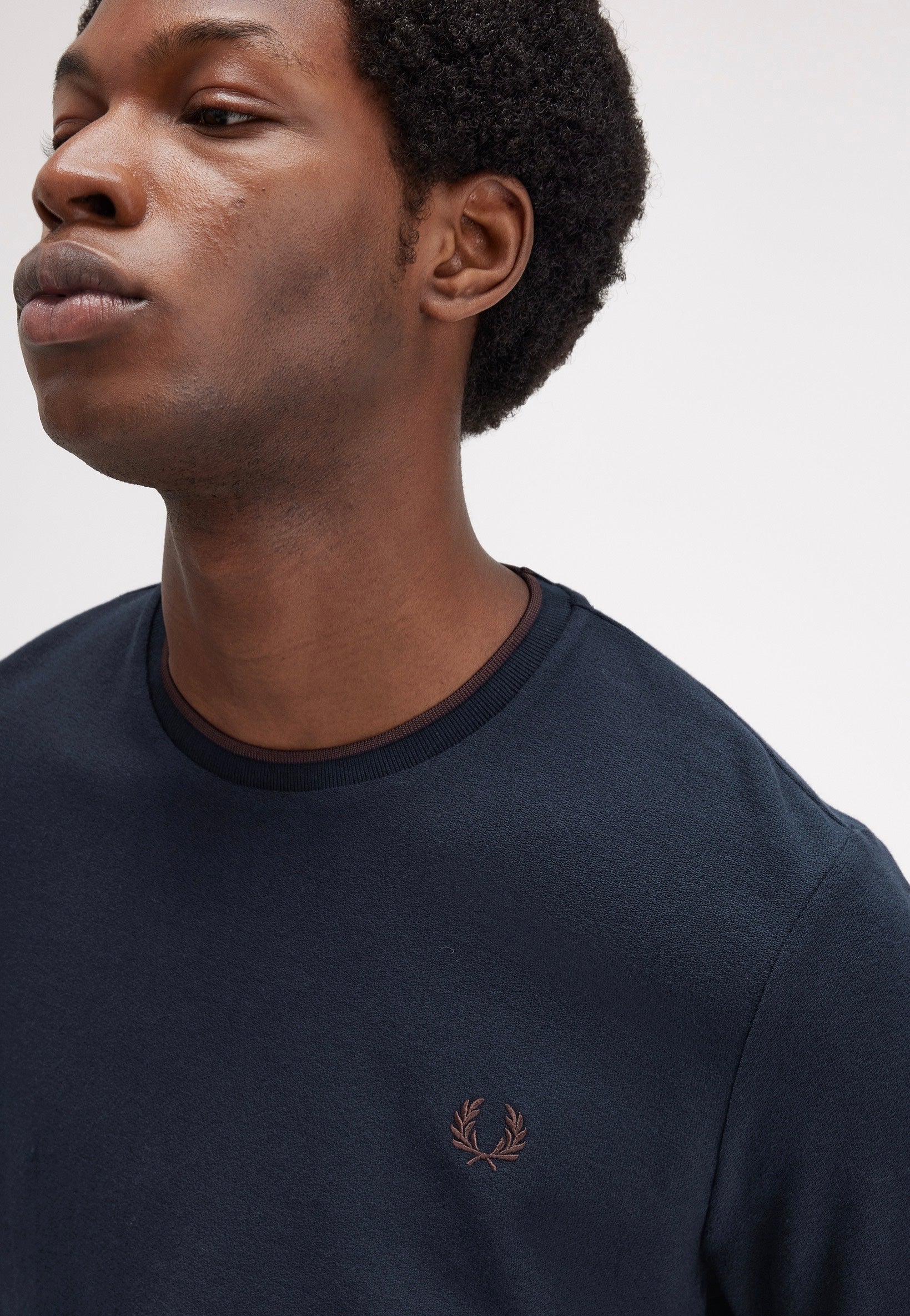 Fred Perry - Crepe Pique Navy - T-Shirt | Men-Image