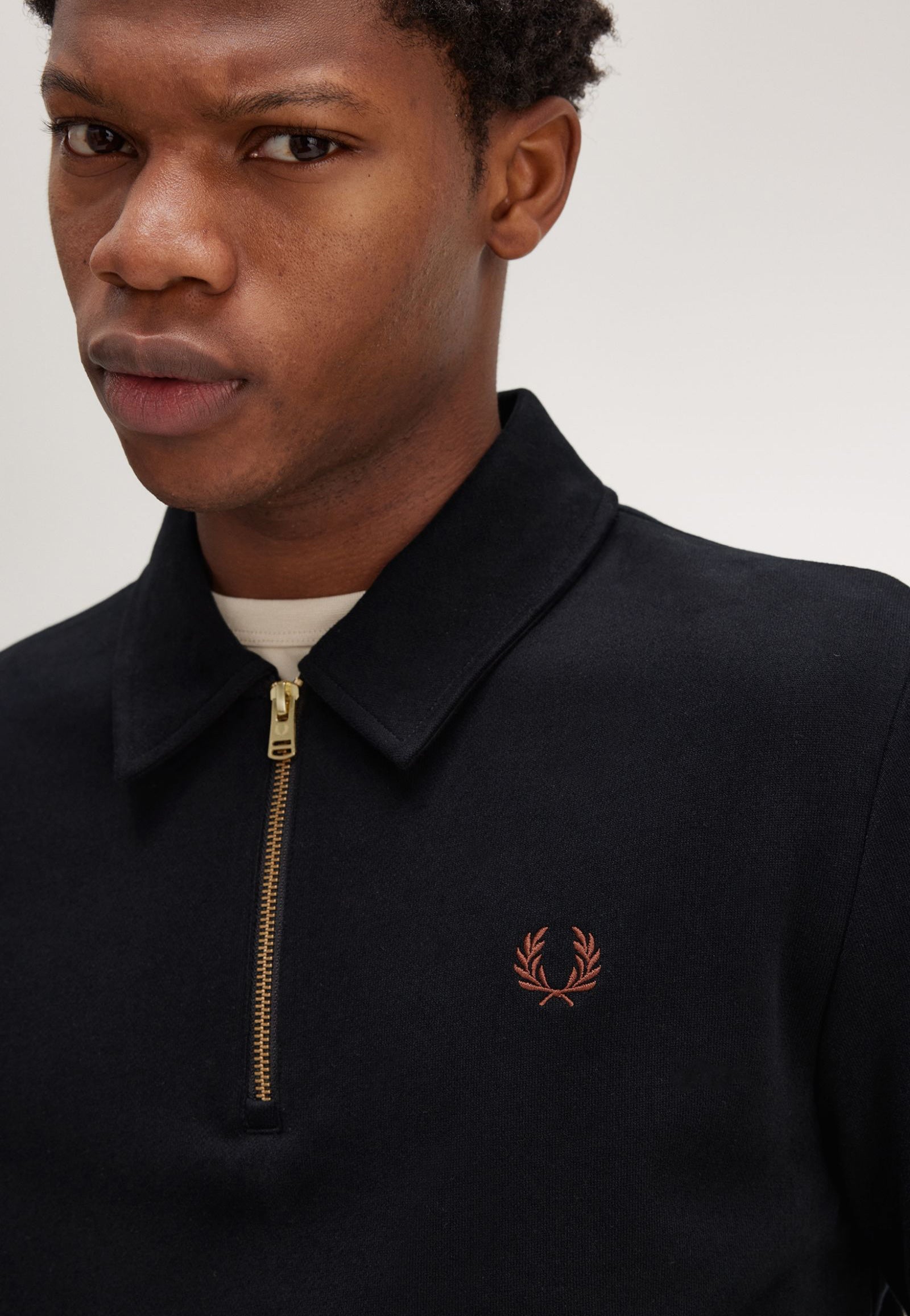 Fred Perry - Half Zip Black - Sweater | Impericon