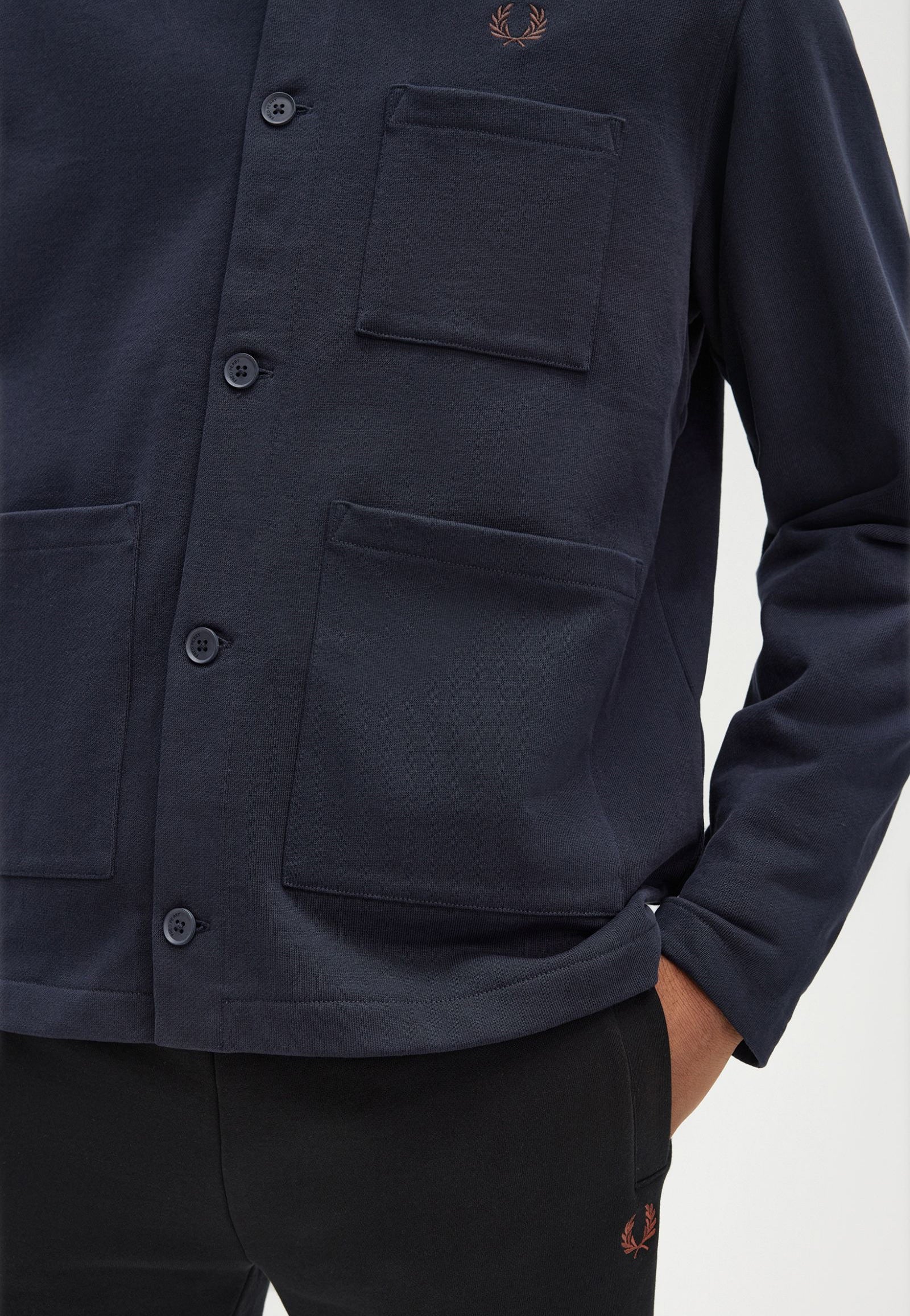 Fred Perry - Heavyweight Sweat Navy - Jacket | Impericon