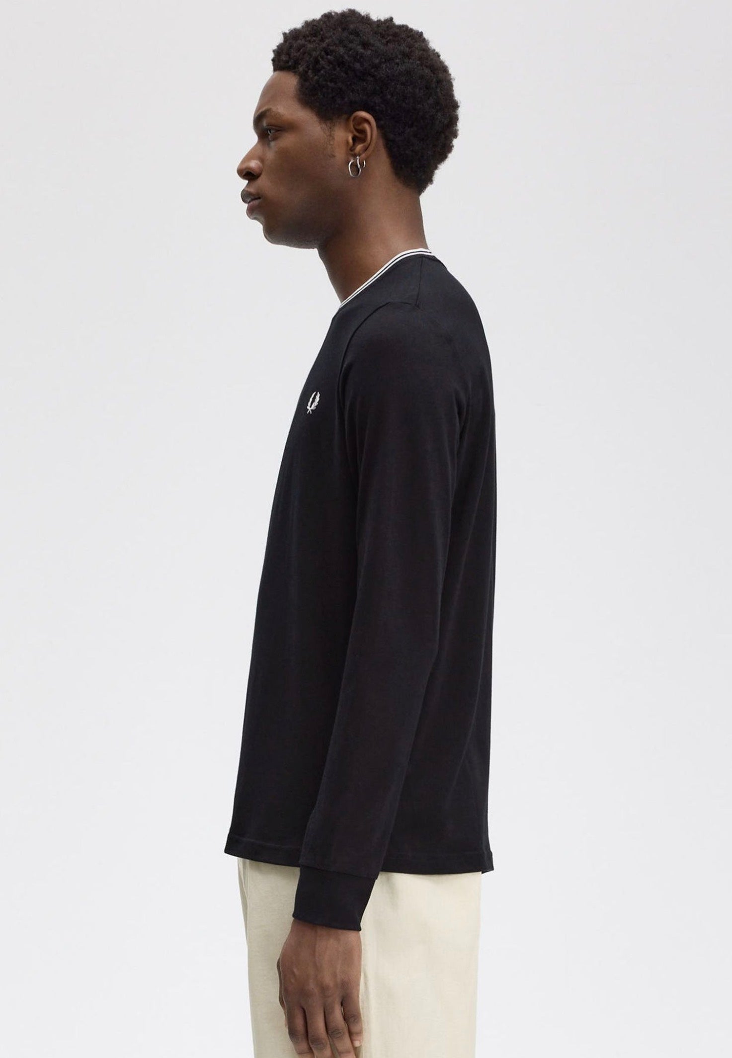 Fred Perry - Twin Tipped Black - Longsleeve | Men-Image