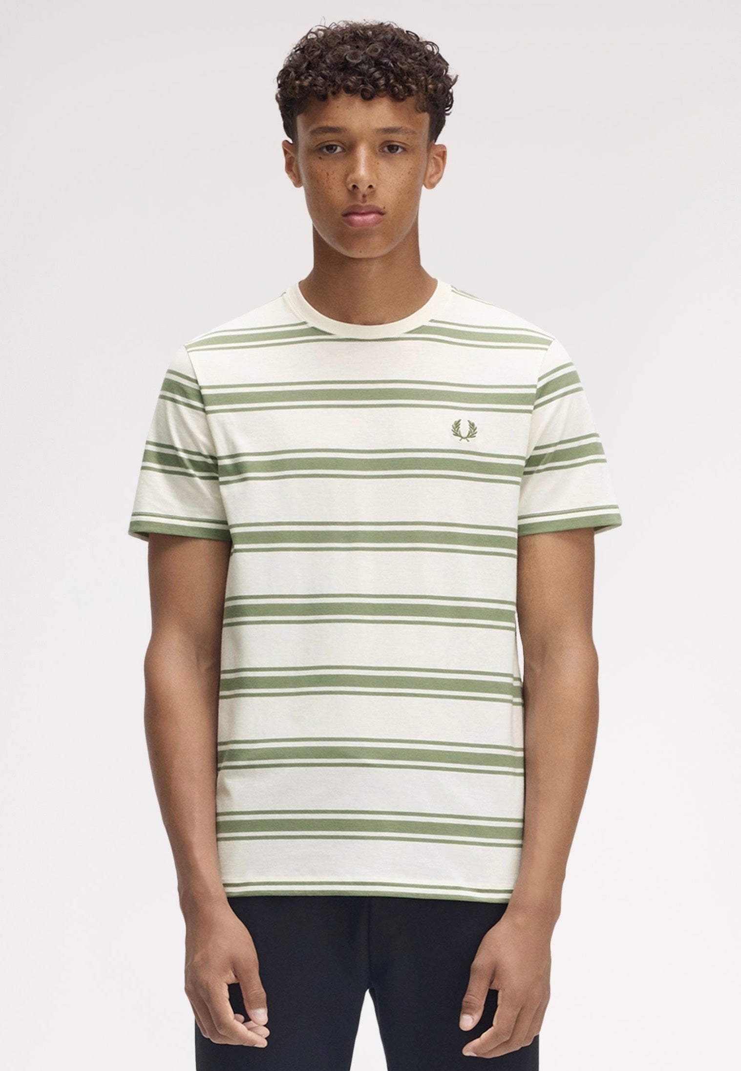 Fred Perry - Fine Stripe Light Ecru - T-Shirt | Men-Image