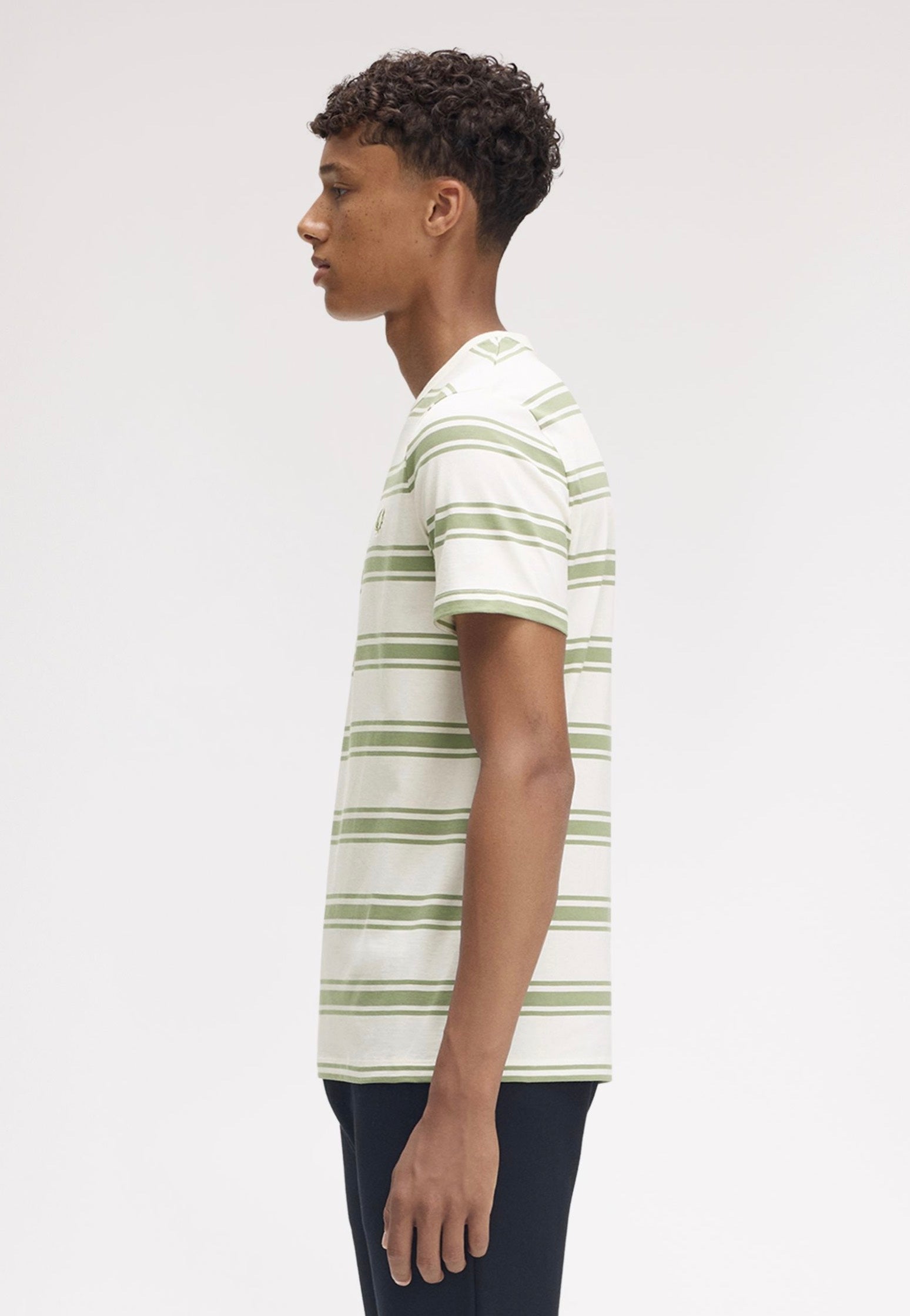 Fred Perry - Fine Stripe Light Ecru - T-Shirt | Men-Image