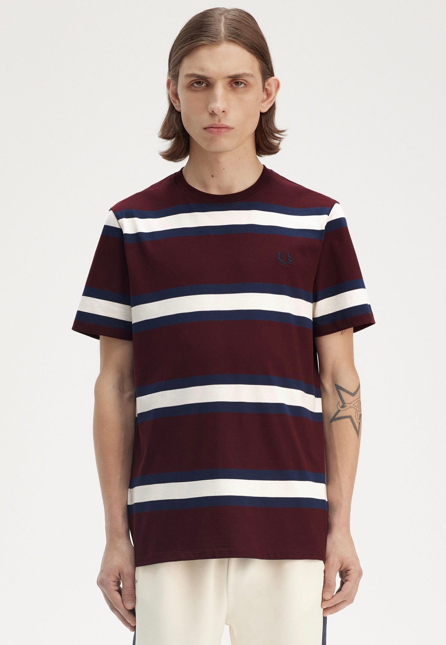 Fred Perry - Bold Stripe Oxblood - T-Shirt | Men-Image