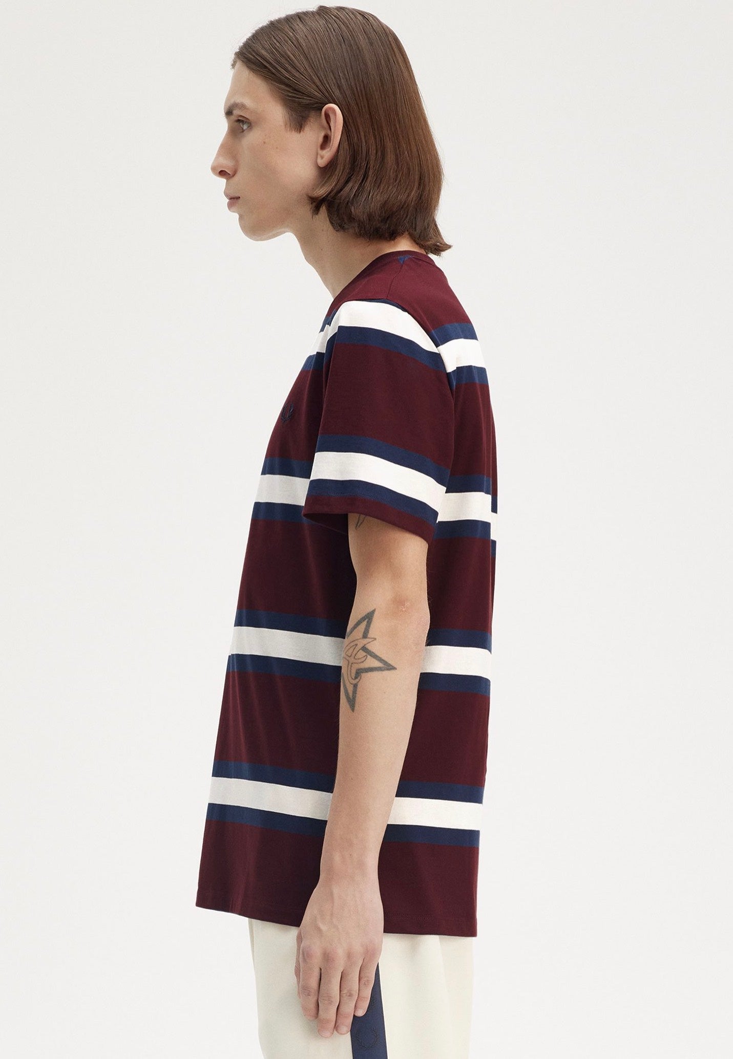 Fred Perry - Bold Stripe Oxblood - T-Shirt | Men-Image