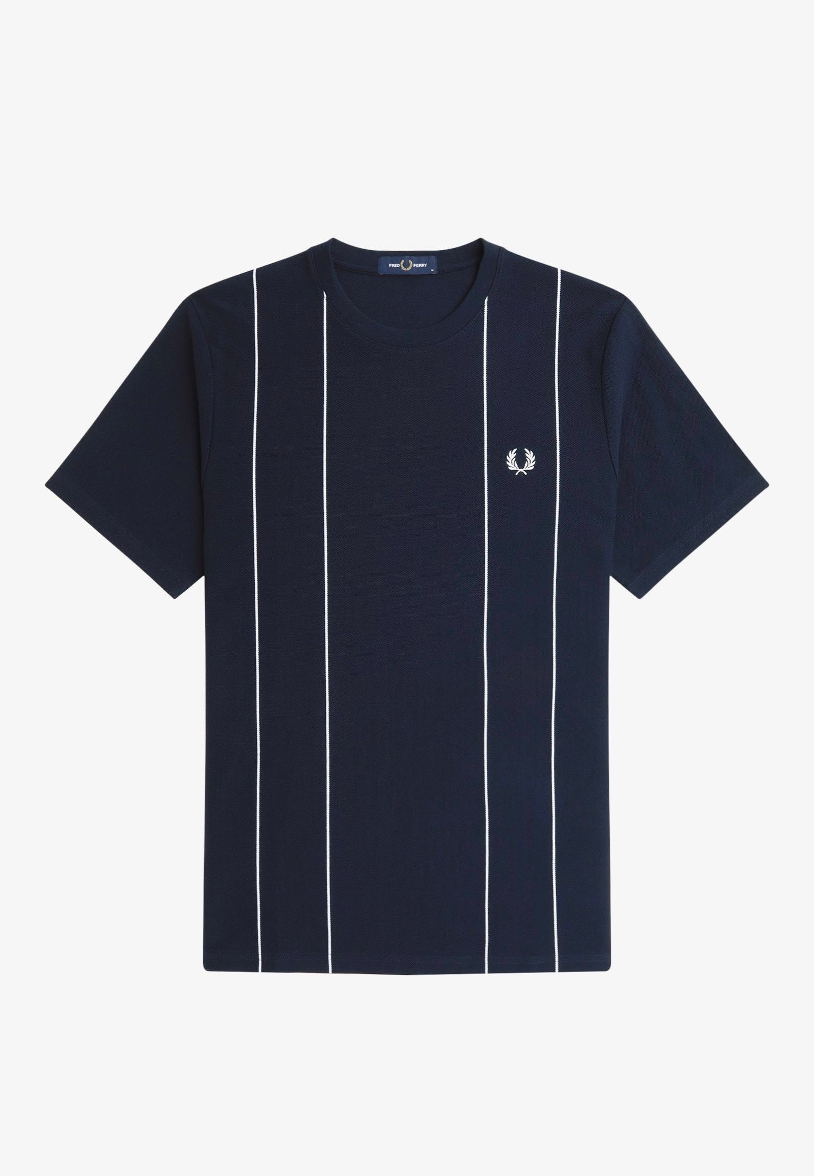 Fred Perry - Pinstripe Navy - T-Shirt | Men-Image