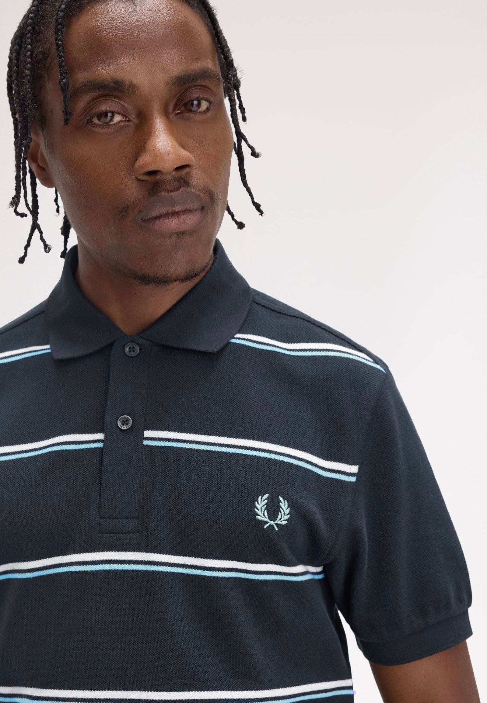 Fred Perry - Striped Navy - Polo | Men-Image