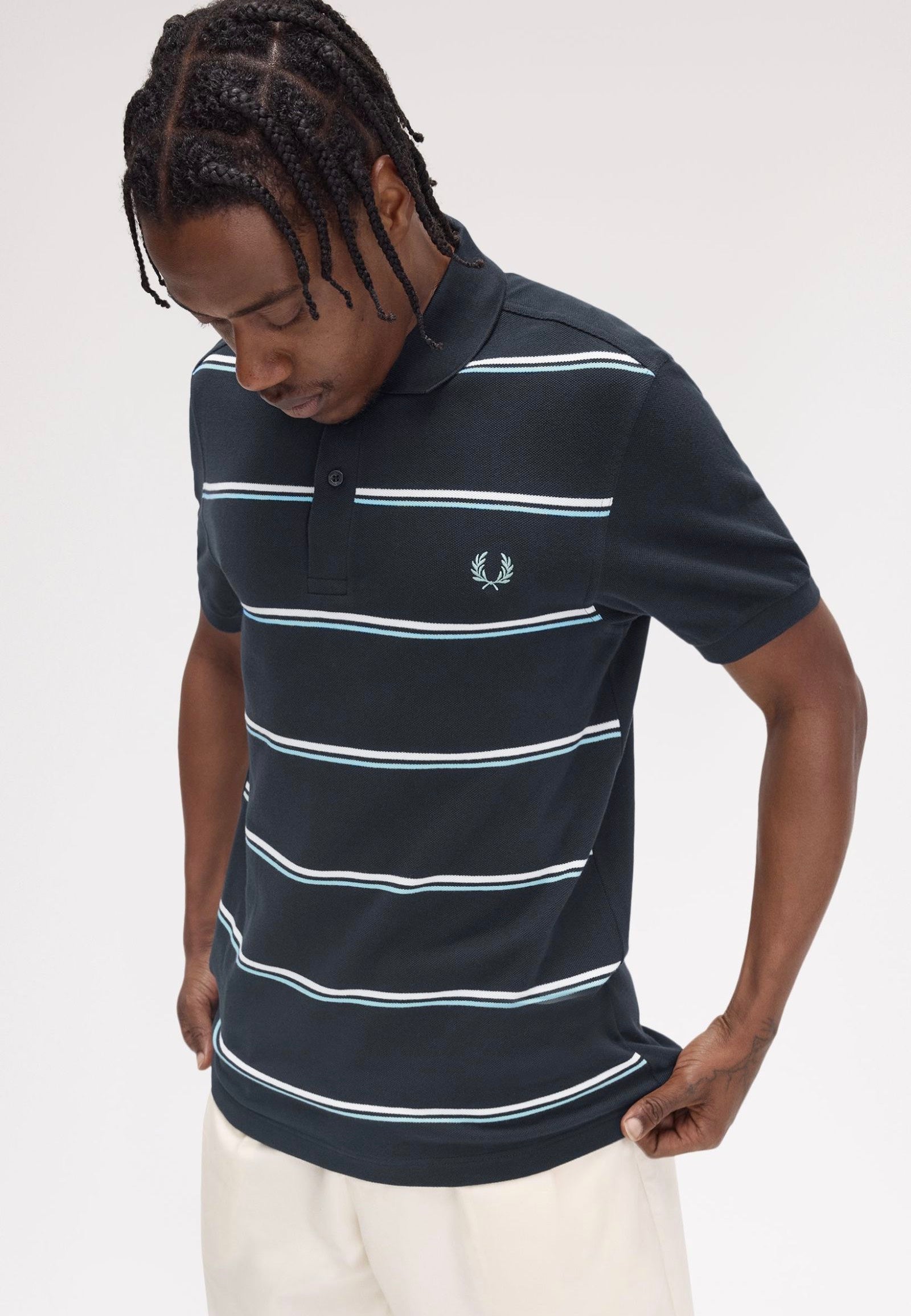 Fred Perry - Striped Navy - Polo | Men-Image