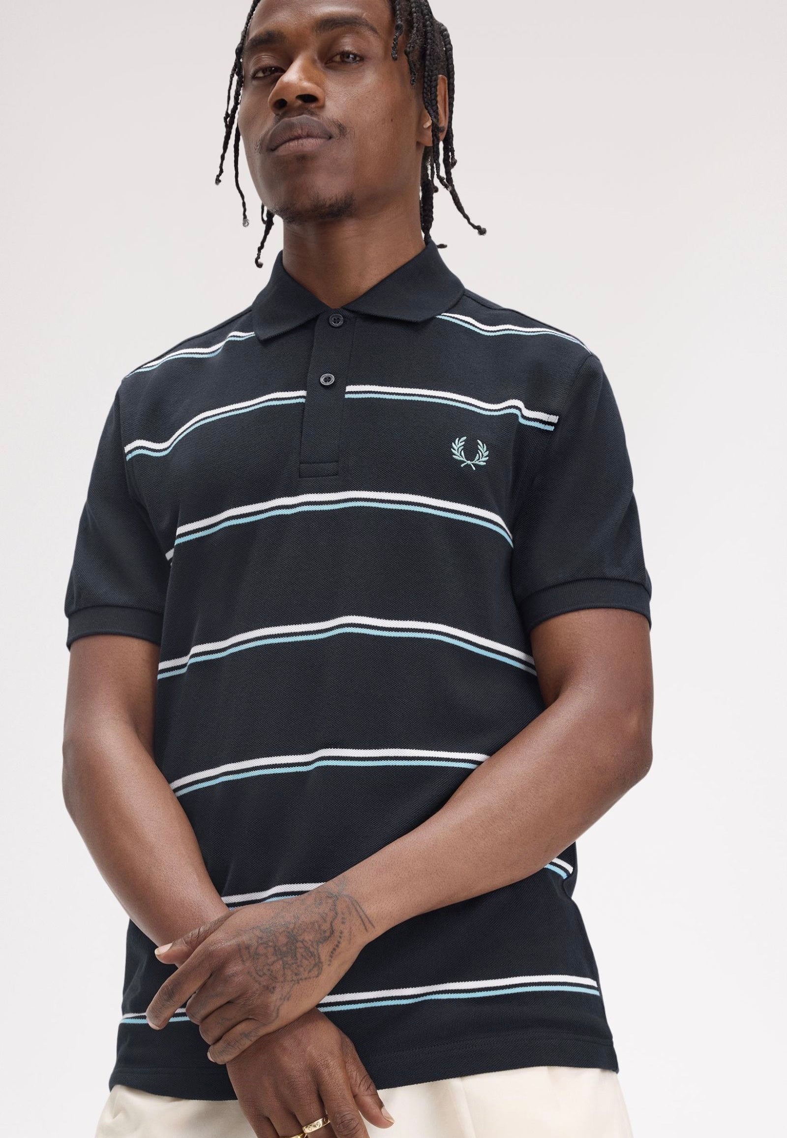 Fred Perry - Striped Navy - Polo | Men-Image