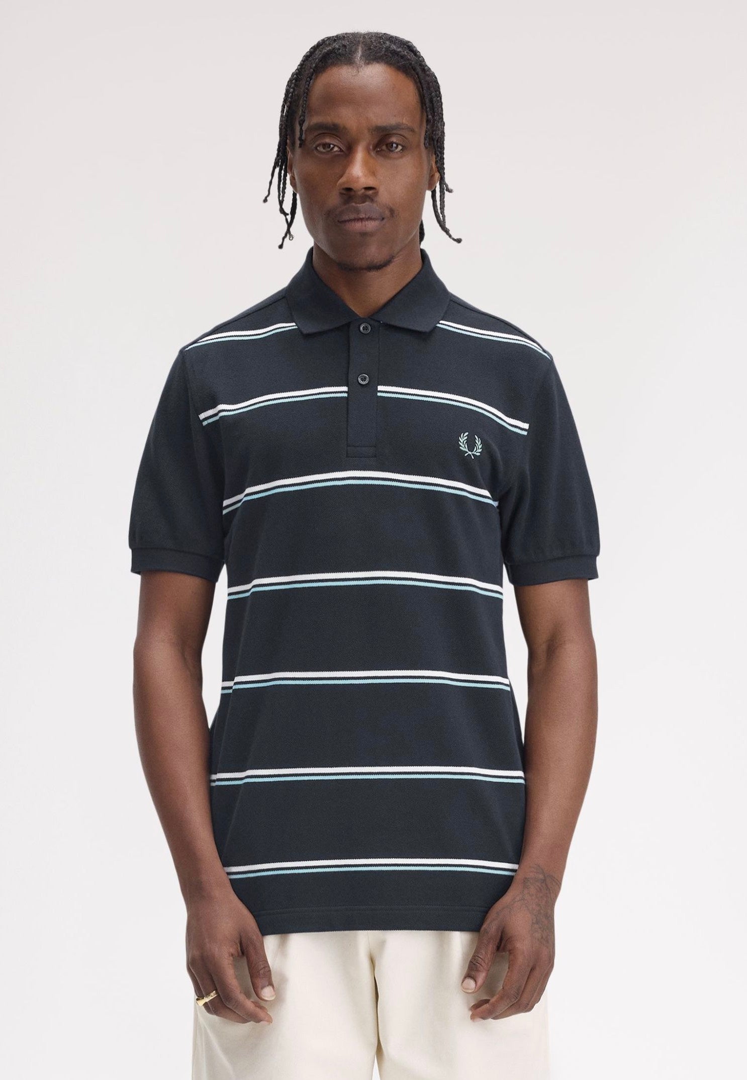 Fred Perry - Striped Navy - Polo | Men-Image