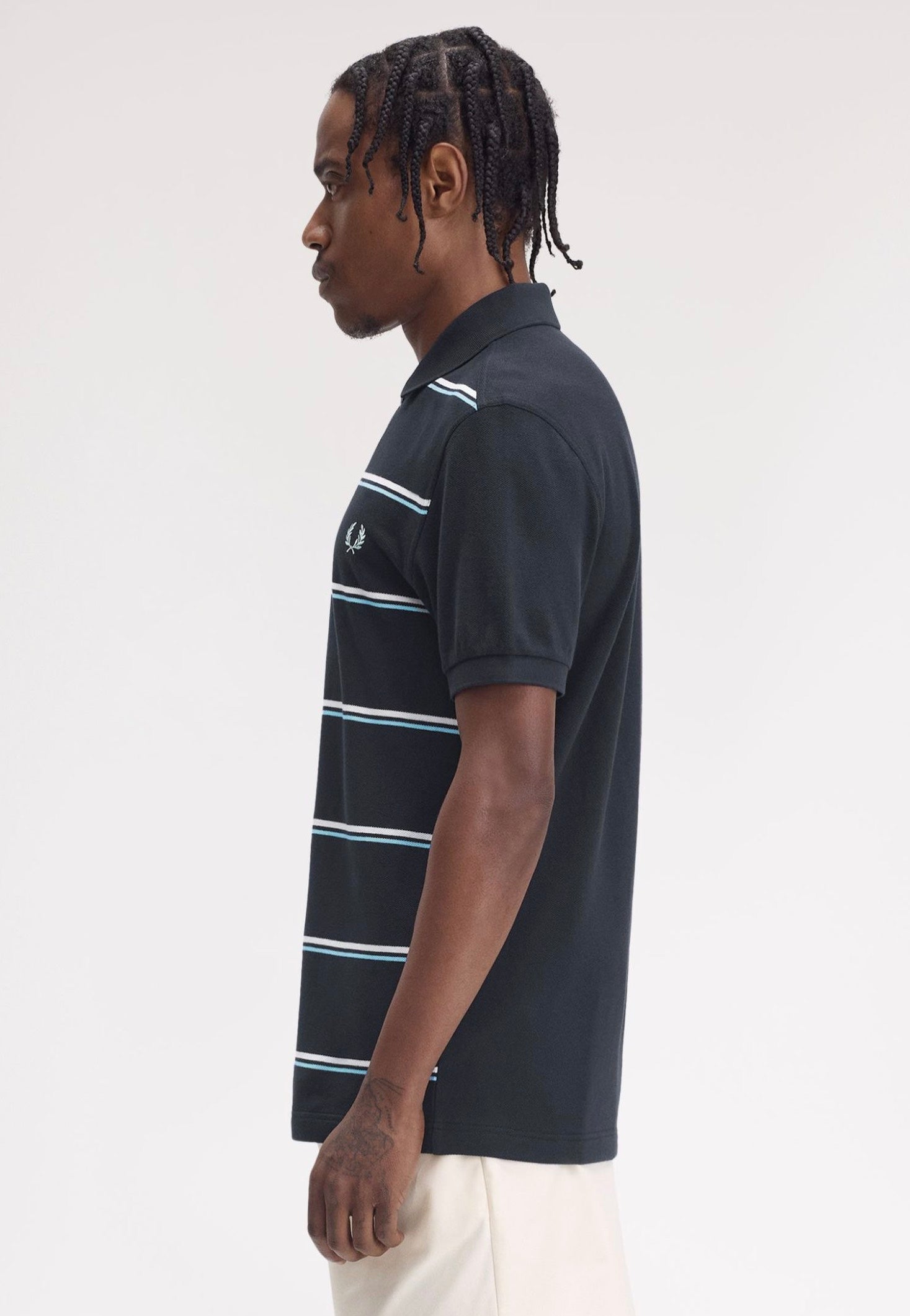 Fred Perry - Striped Navy - Polo | Men-Image