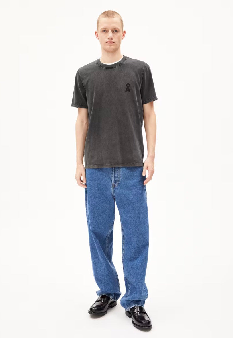 Armedangels - Maarkos Gmt Dye Black Washed - T-Shirt | Men-Image