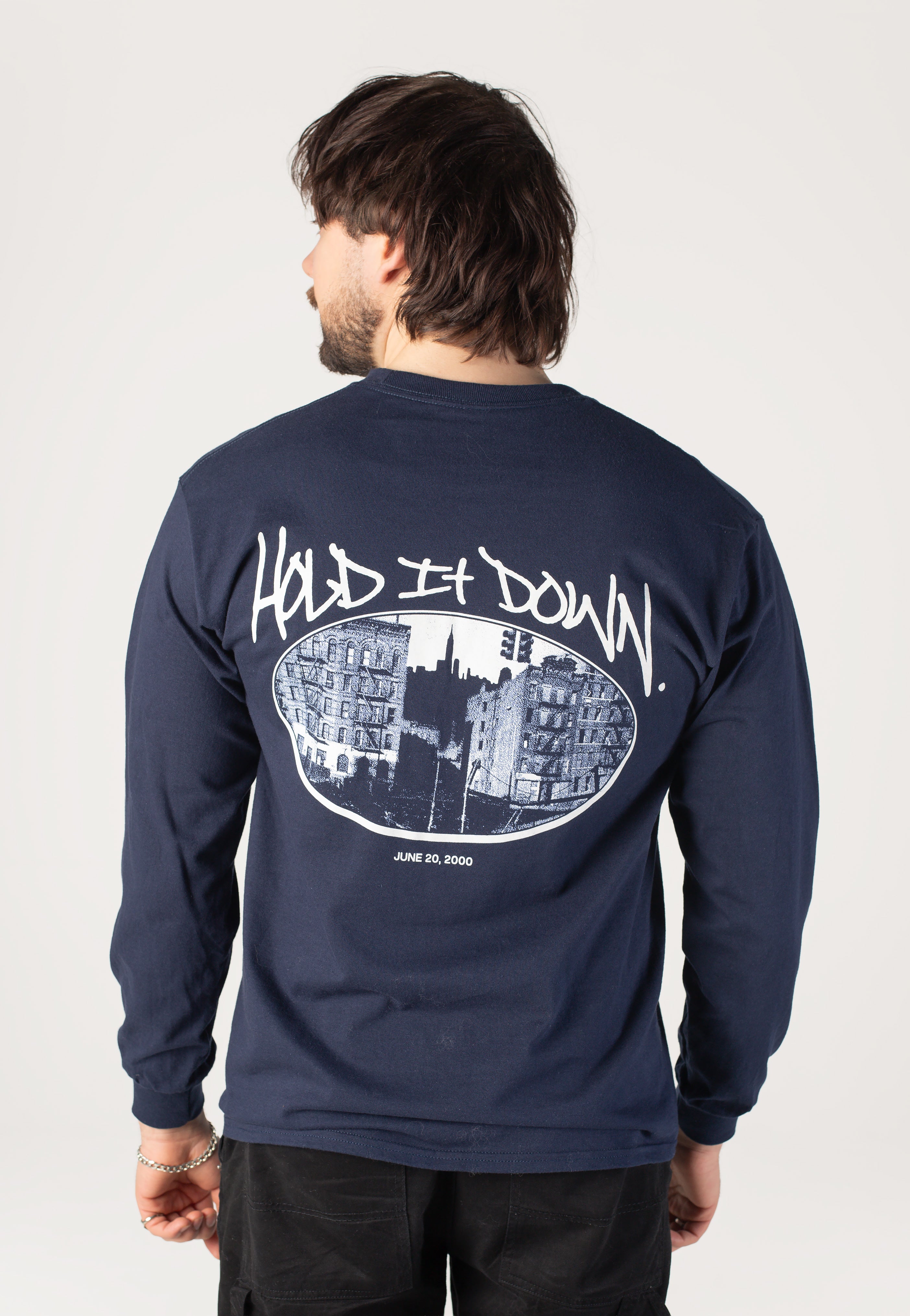 Madball - Hold It Down Logo 25 Years Anniversary Navy - Longsleeve