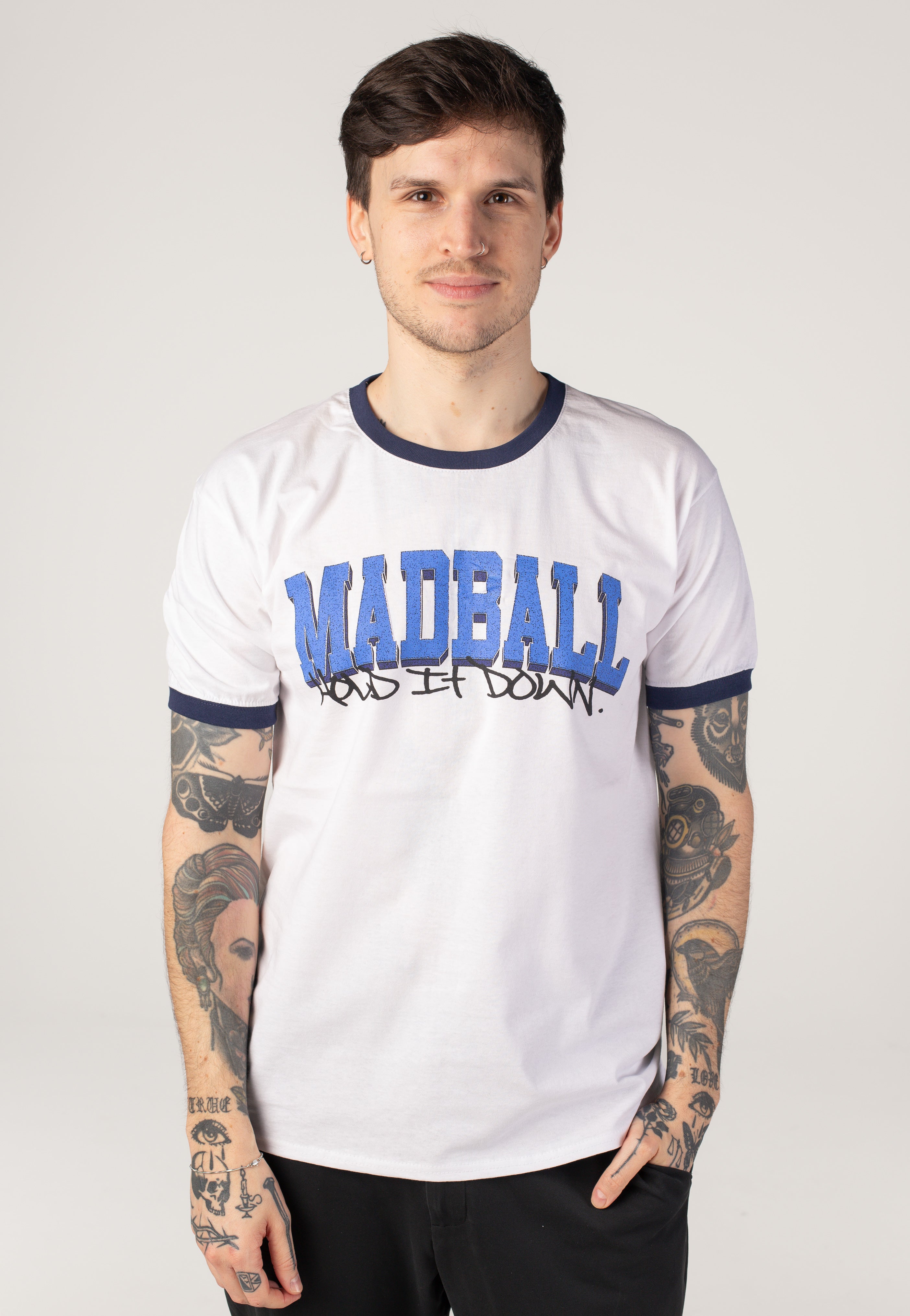 Madball - Hold It Down Can´t Stop 25 Years Anniversary White Ringer - T-Shirt | Men-Image