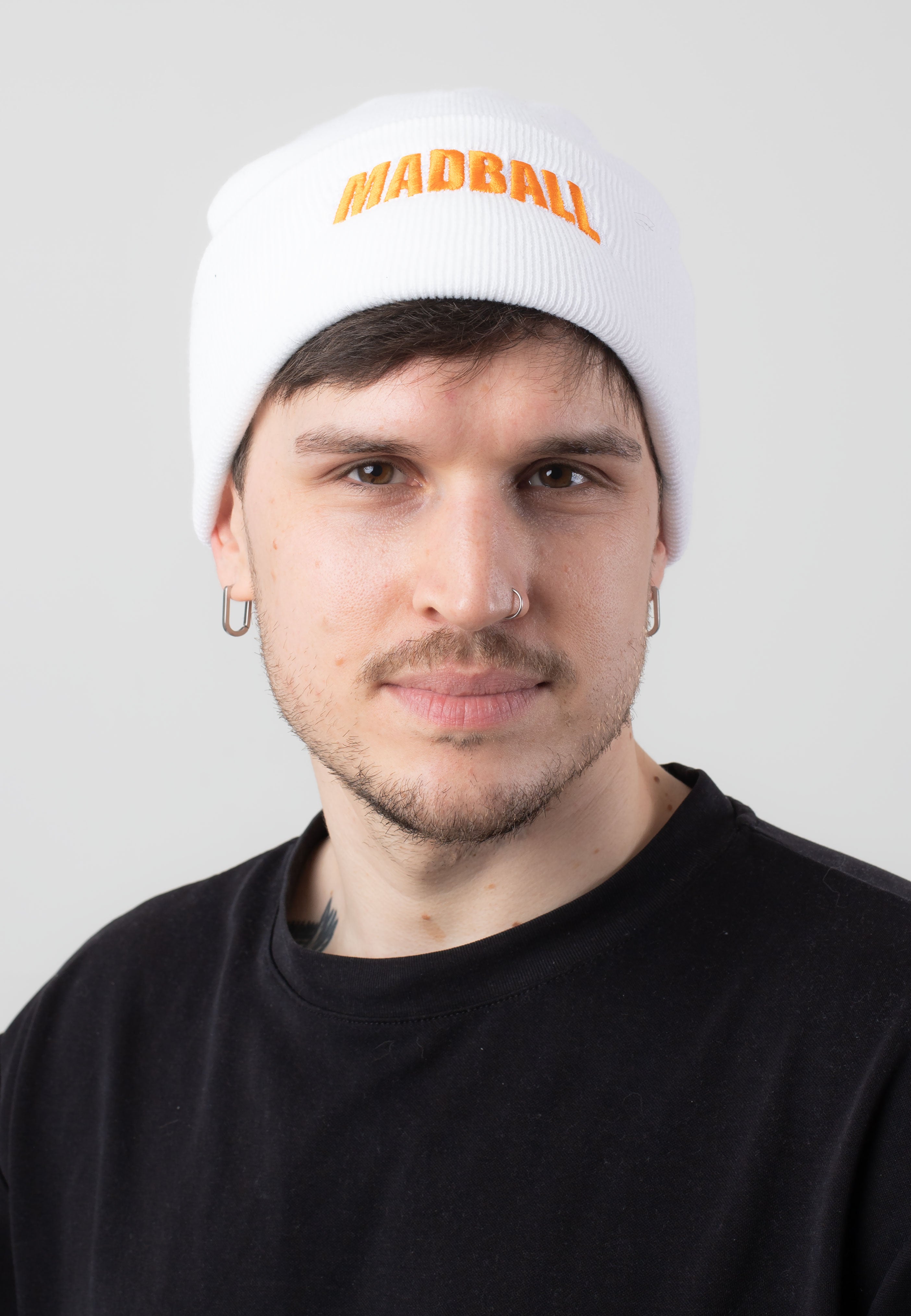 Madball - Orange Logo White - Long Beanie | Neutral-Image