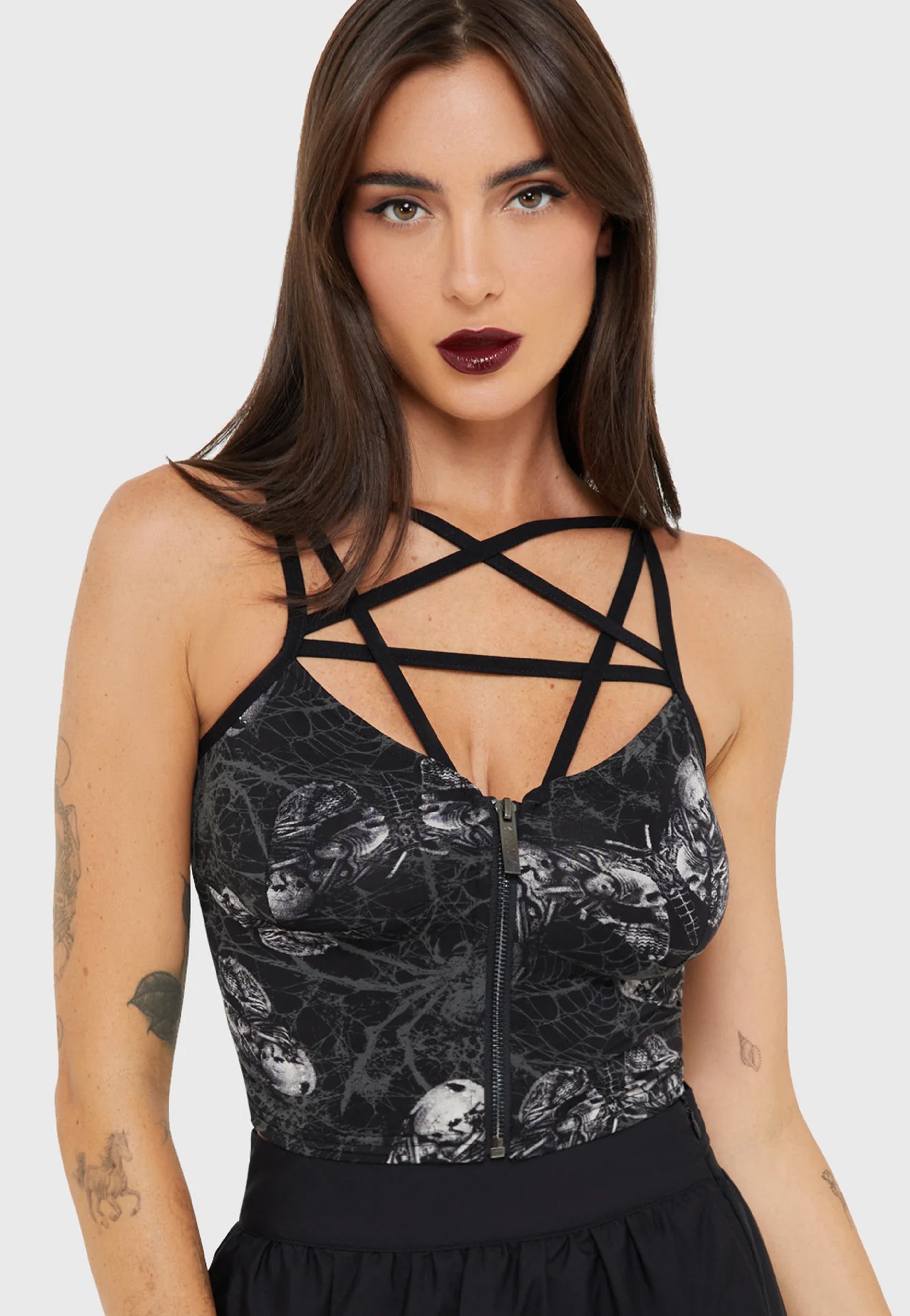 Killstar x Alchemy England - Magica Spidrasica Web - Top | Women-Image