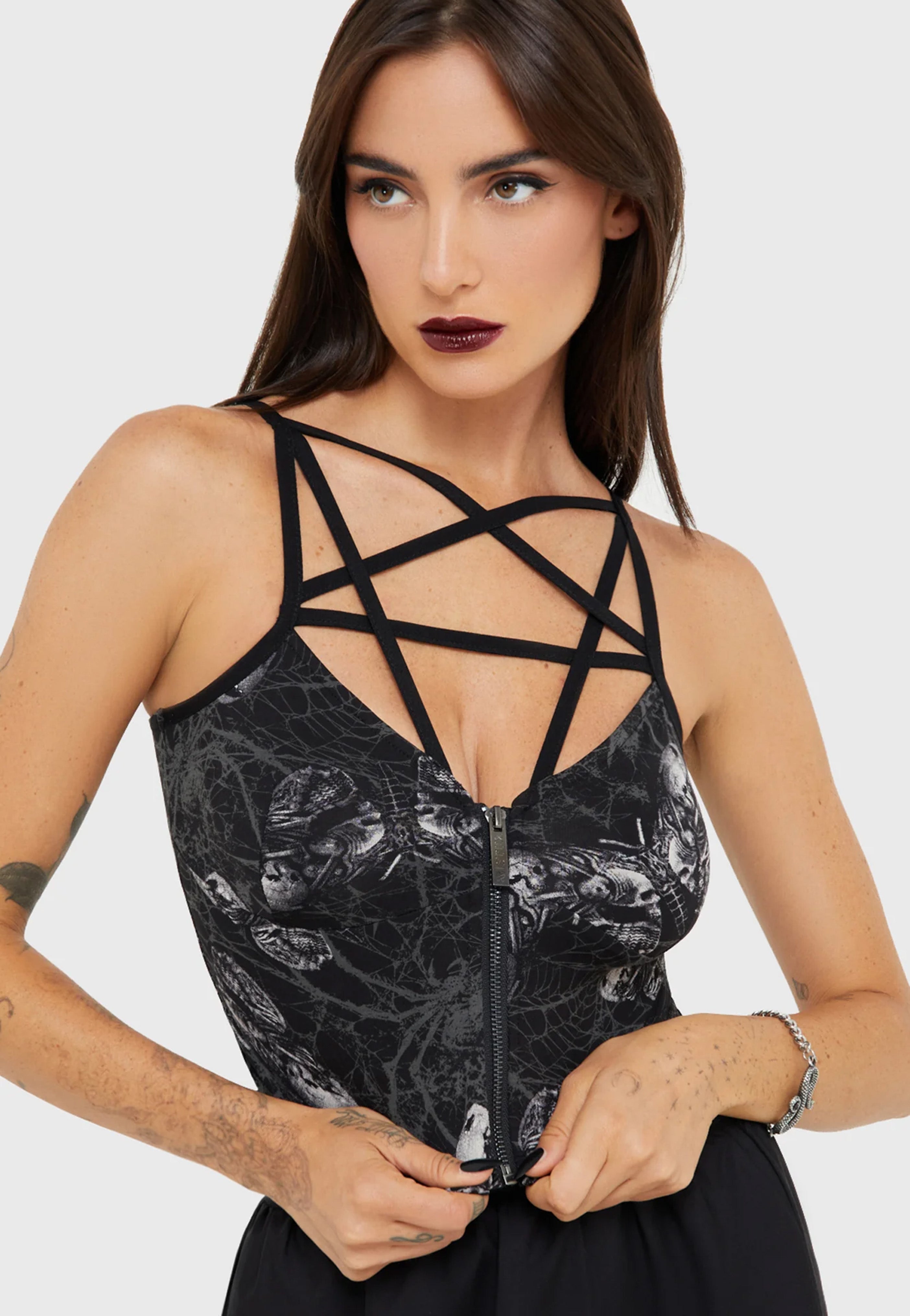 Killstar x Alchemy England - Magica Spidrasica Web - Top | Women-Image