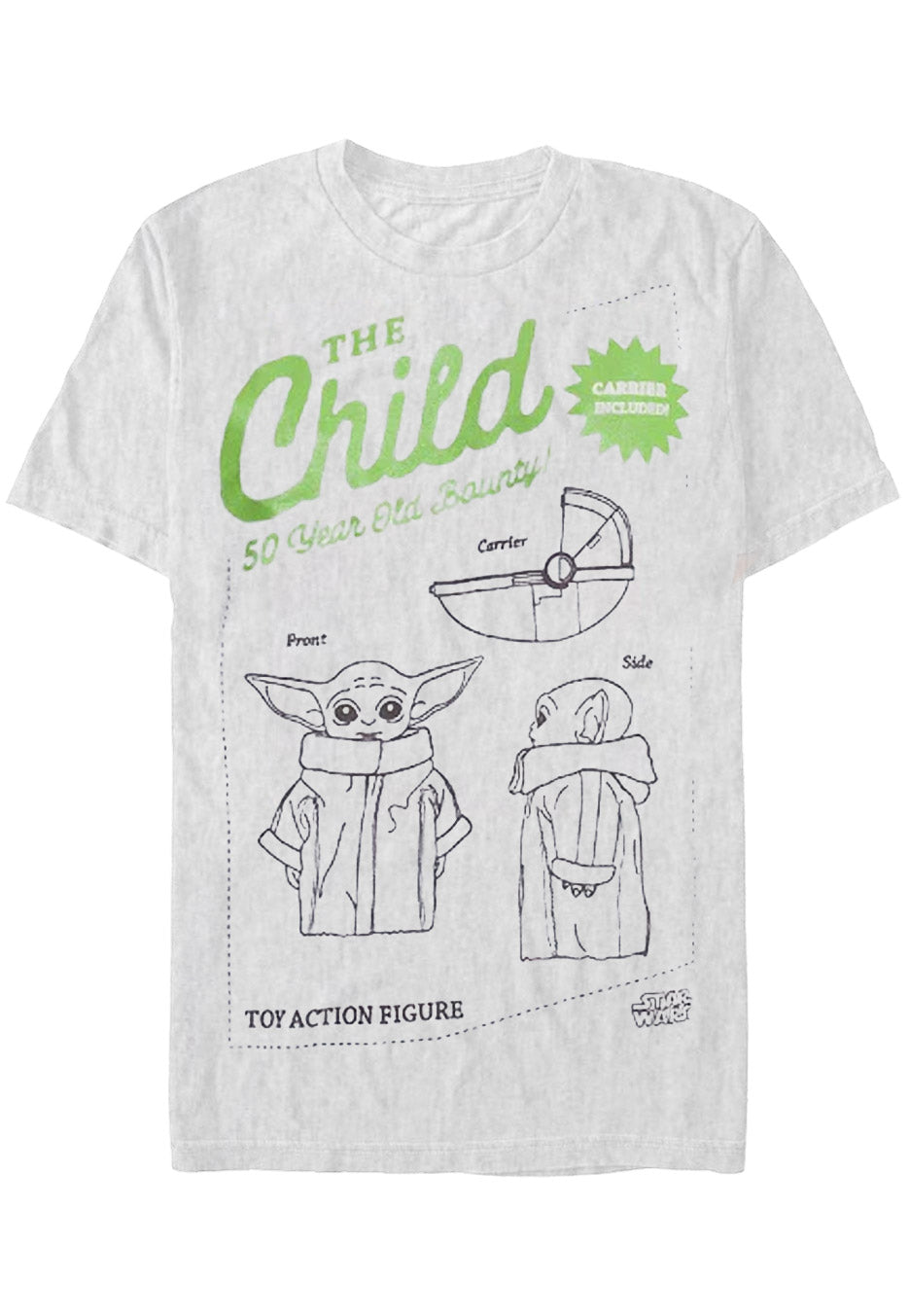 The Mandalorian - The Toy Action Figure Heather Grey - T-Shirt